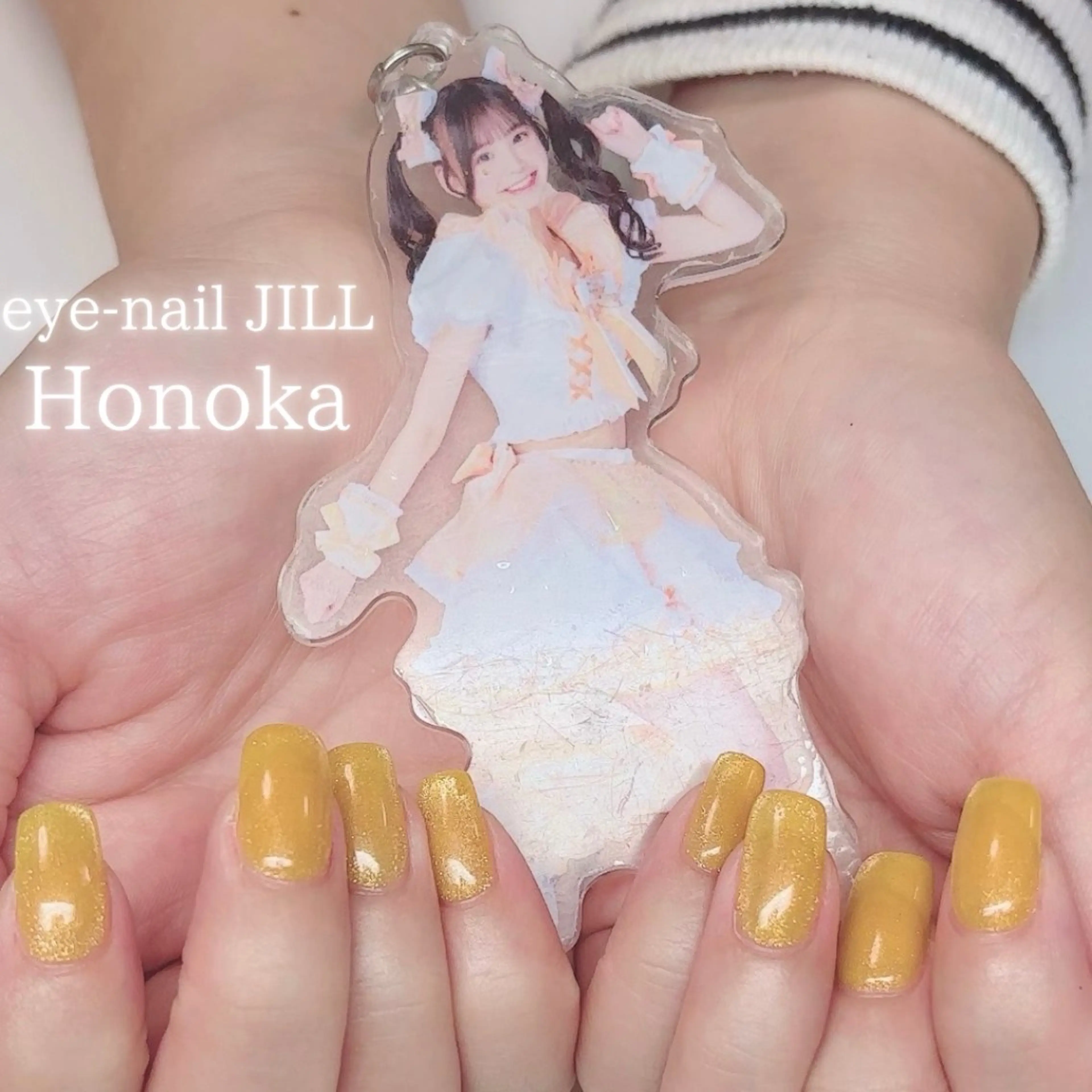ネイル マグネットネイル オレンジ ハンドネイル JILL Honokaのネイルデザイン