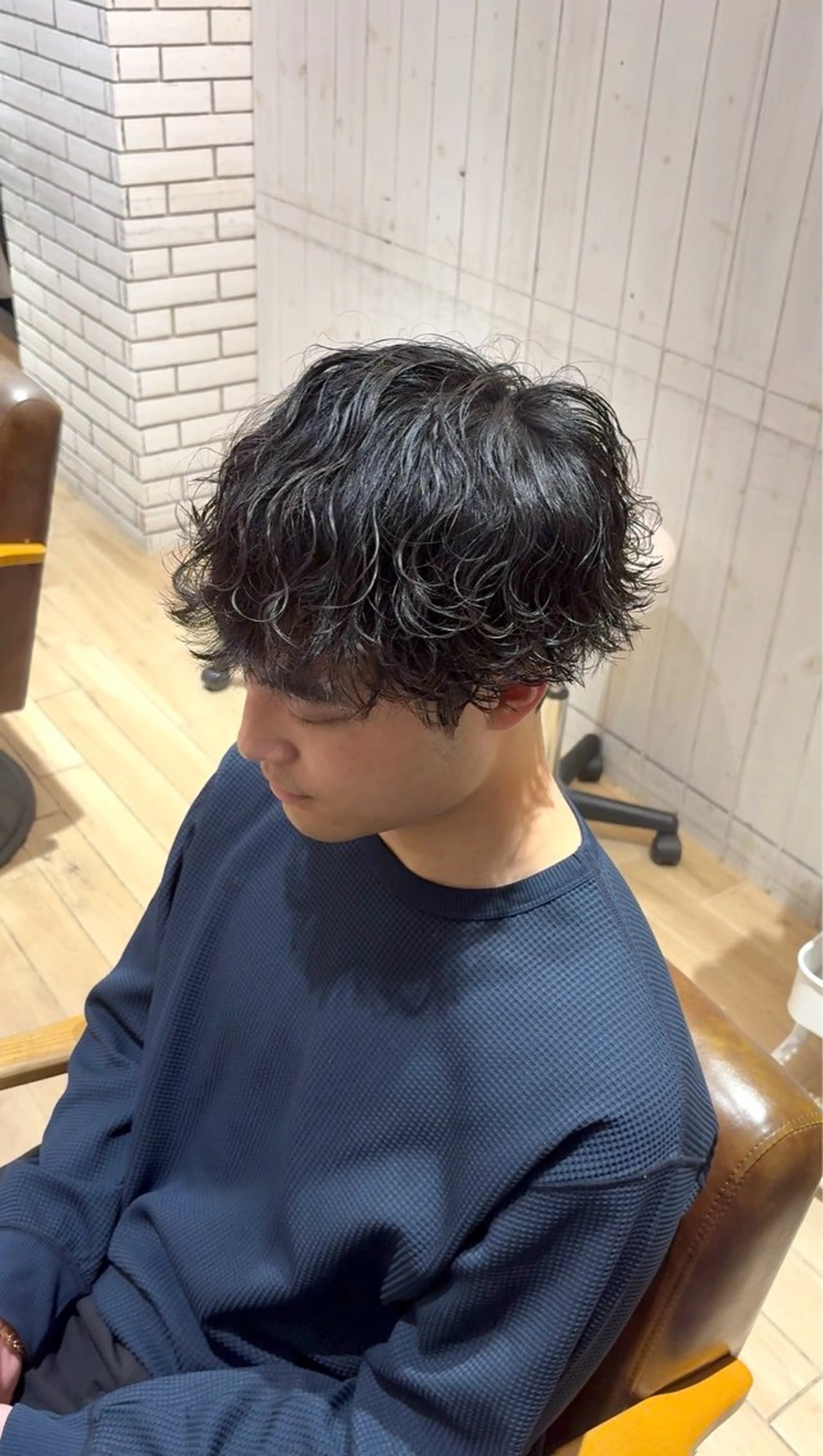 パーマ メンズ メンズパーマ 波巻きパーマ カット パーマ メンズ/パーマ/ 目黒/オノザトのヘアスタイル