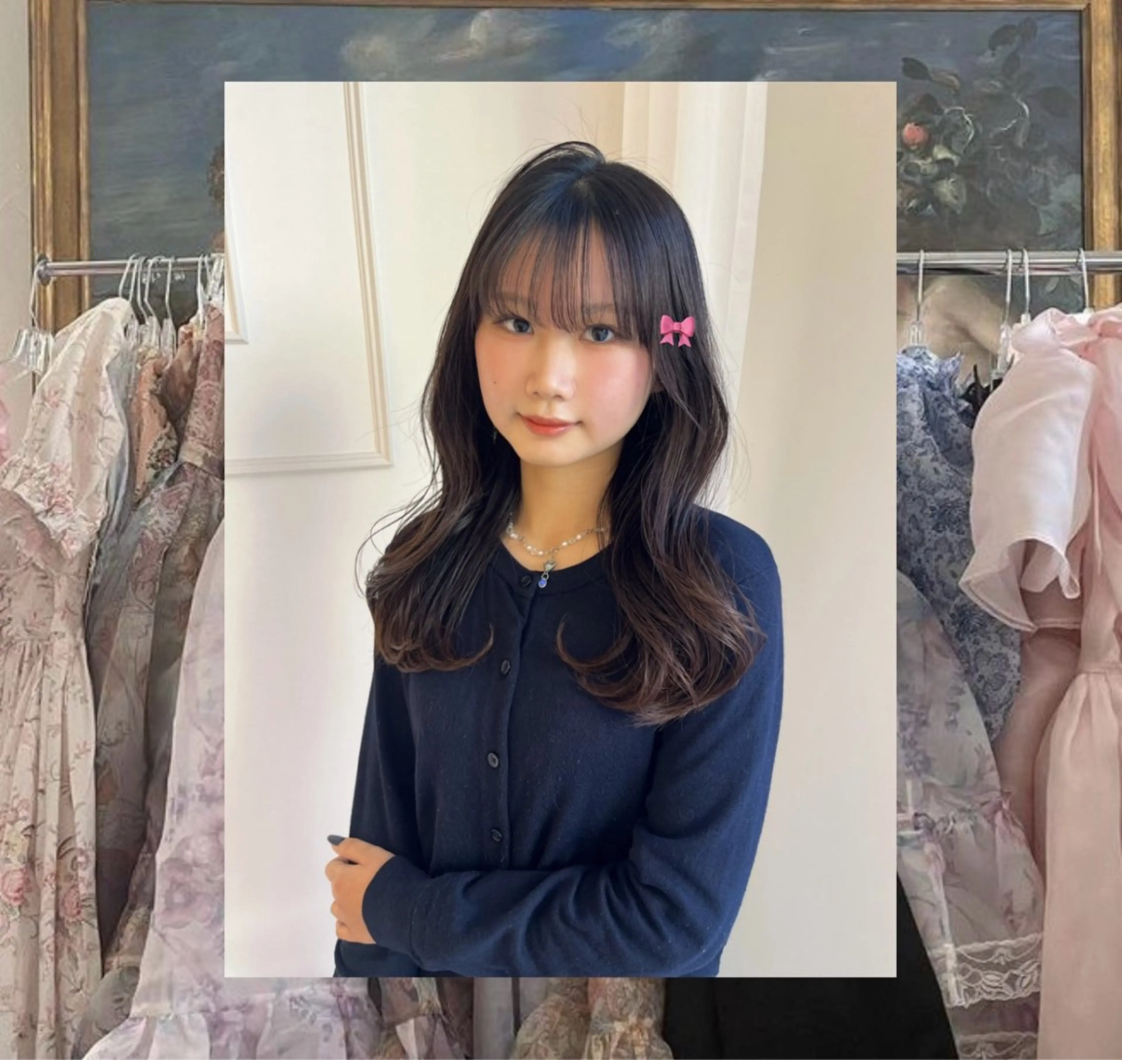 セミロング ParveMix 🌝🫧山本 玲南のヘアスタイル