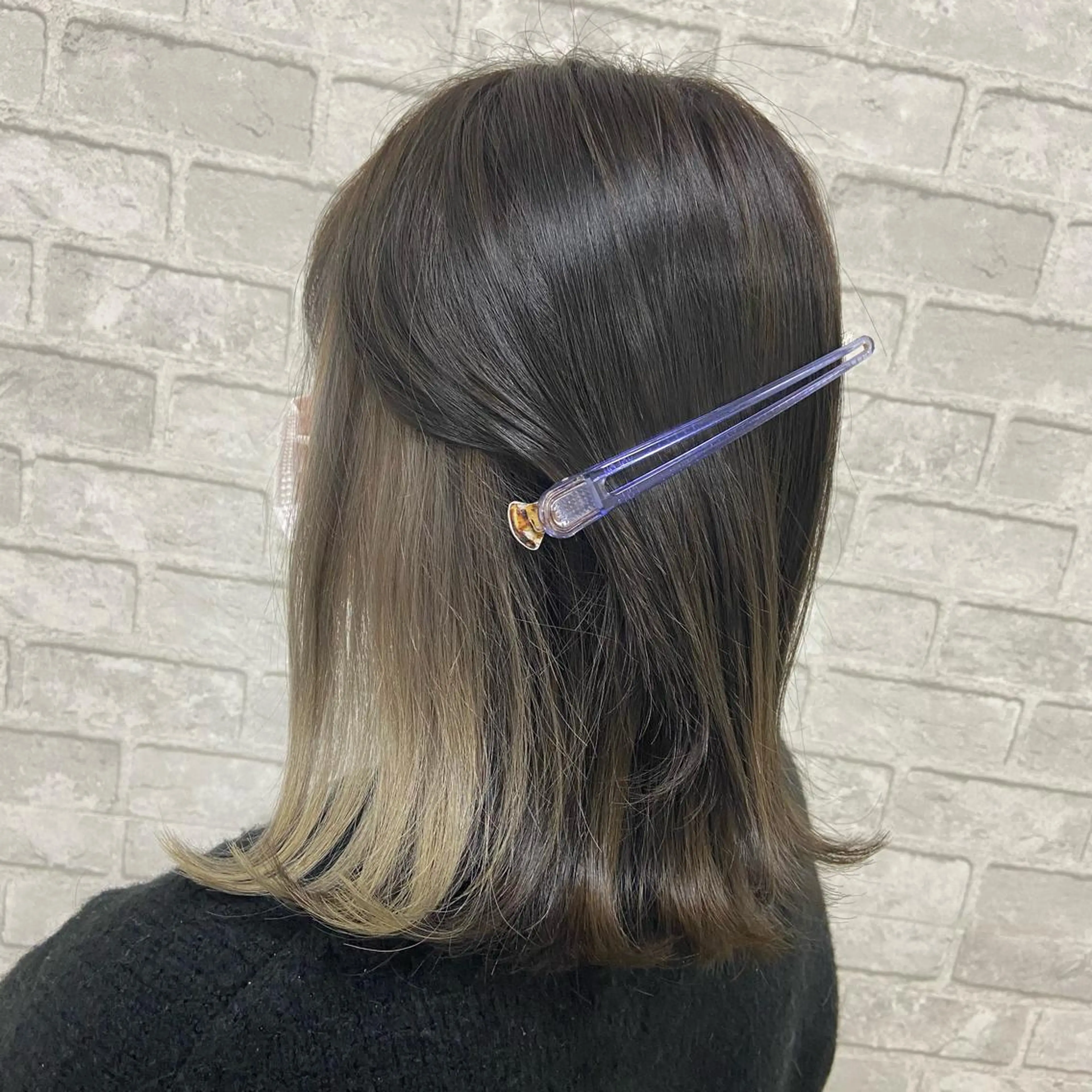 ミディアム カット ヘアカラー marshu  梅田店所属・髪質改善 透明感×韓国風のヘアスタイル