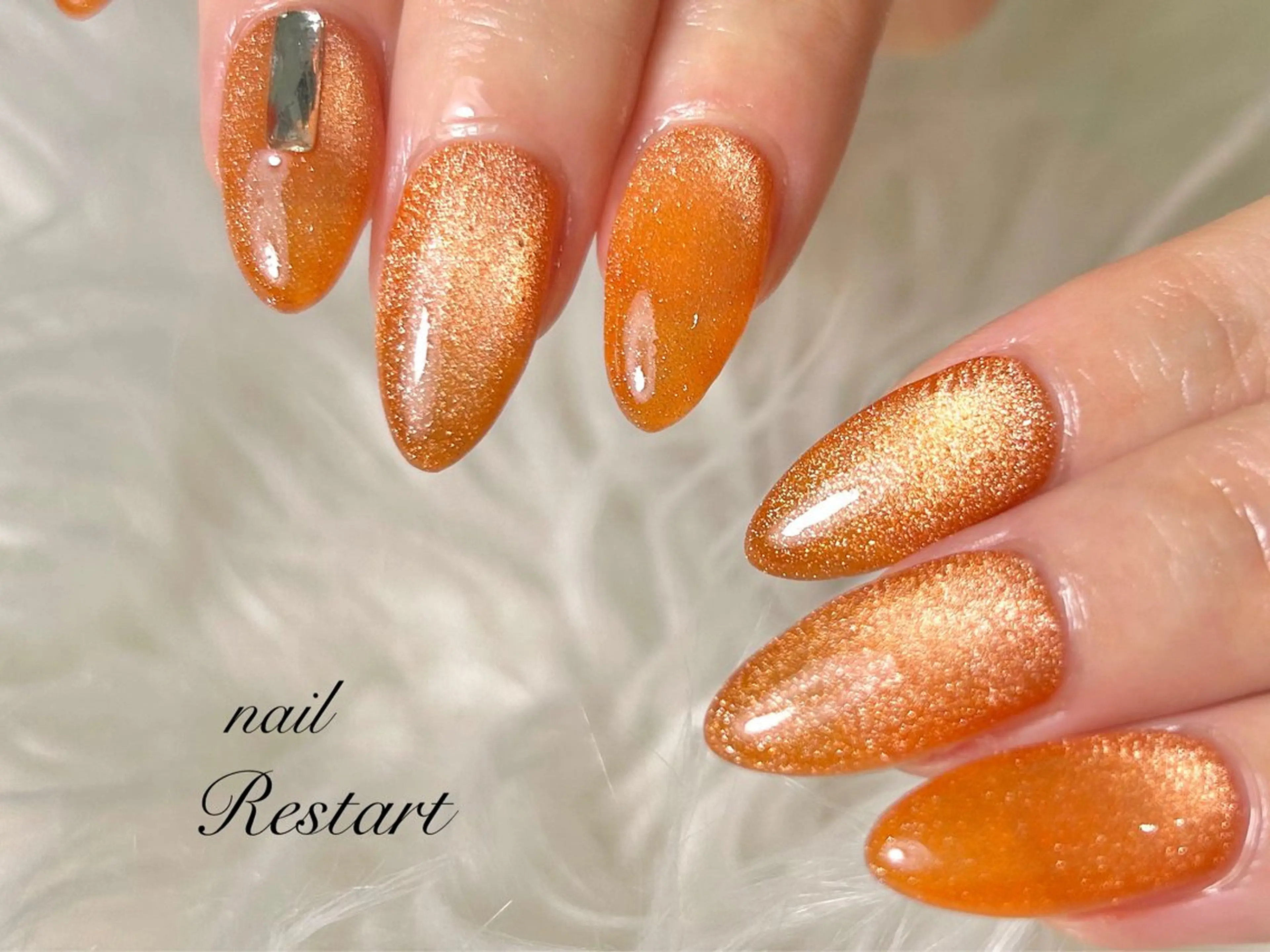 ミディアム ハンドネイル nail Restart所属・Restart YURIのネイルデザイン