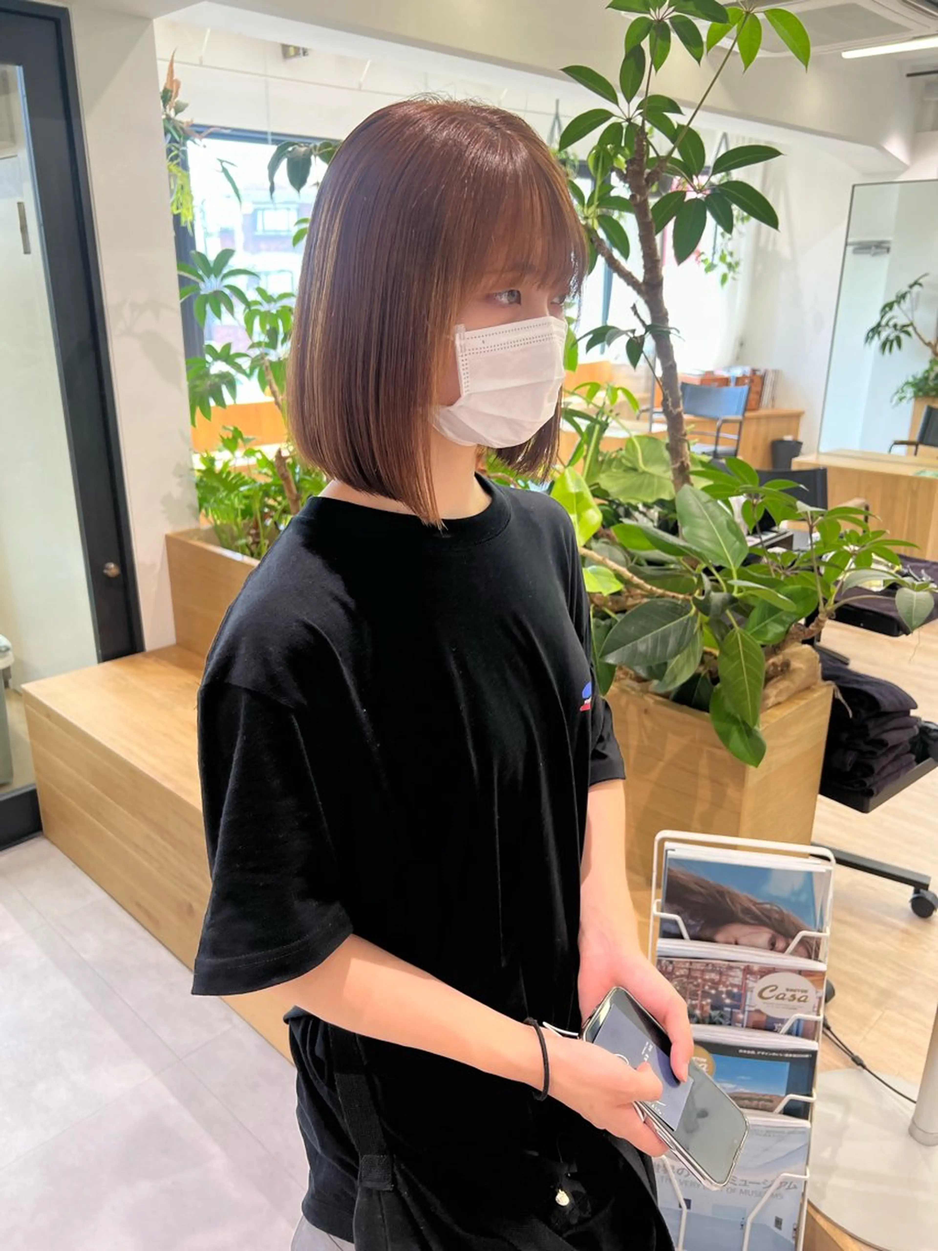 ミディアム 縮毛矯正 田中 愛梨のヘアスタイル