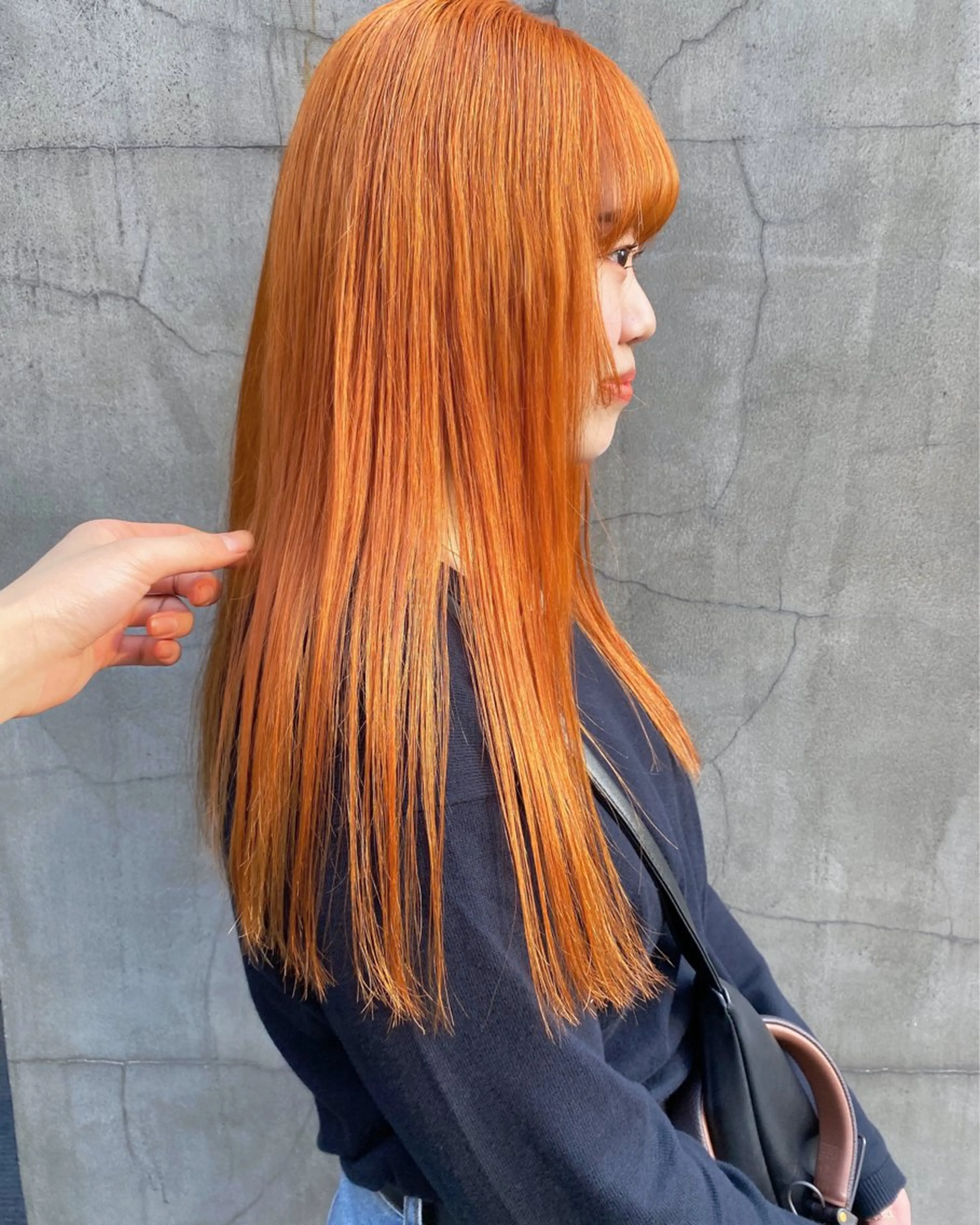 ロング カラー ブリーチ オレンジ 💈ishizuka seiji💈のヘアスタイル