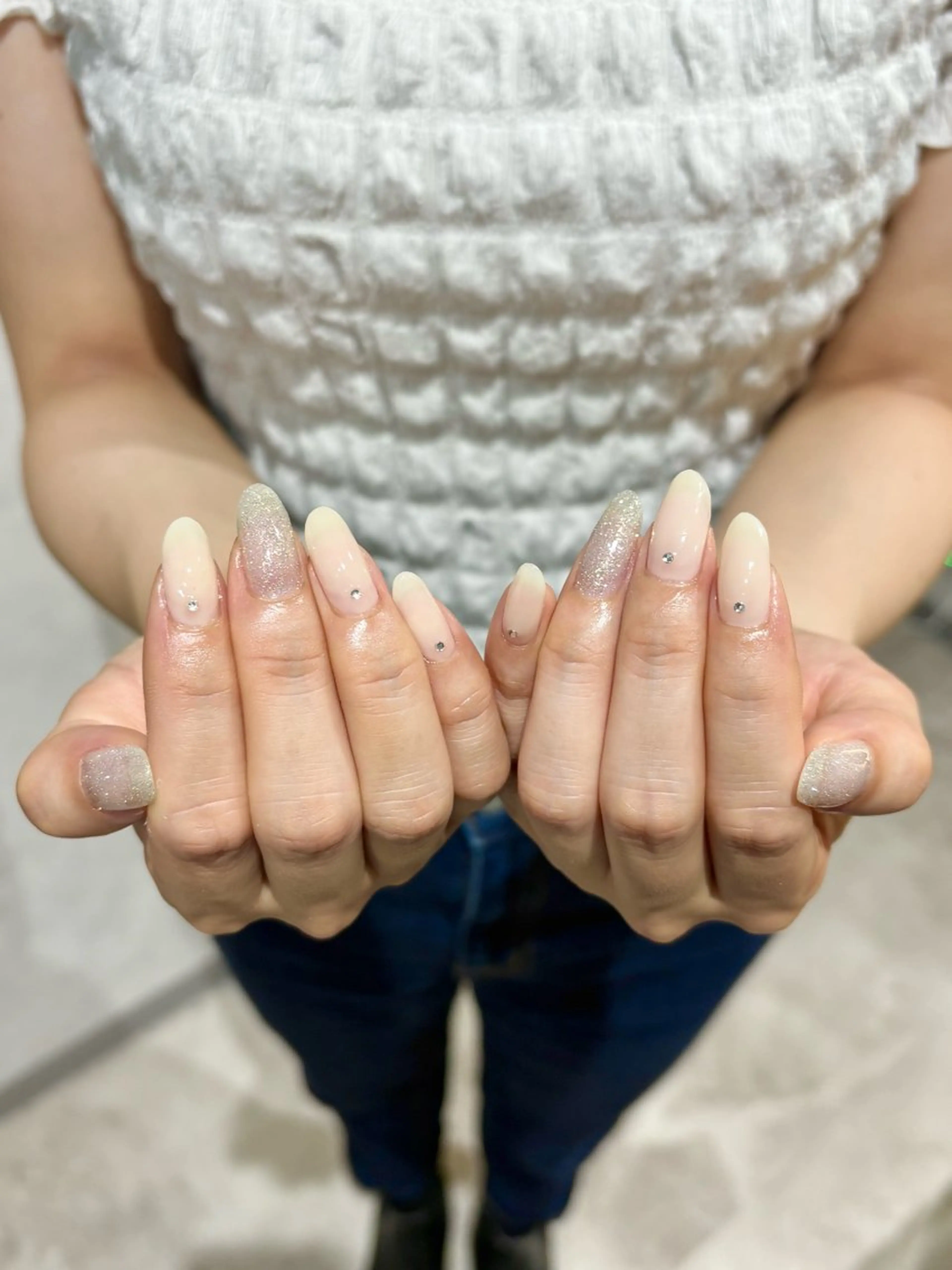 ネイル フラッシュネイル シルバー neo.nail柏 Mutsumiのネイルデザイン
