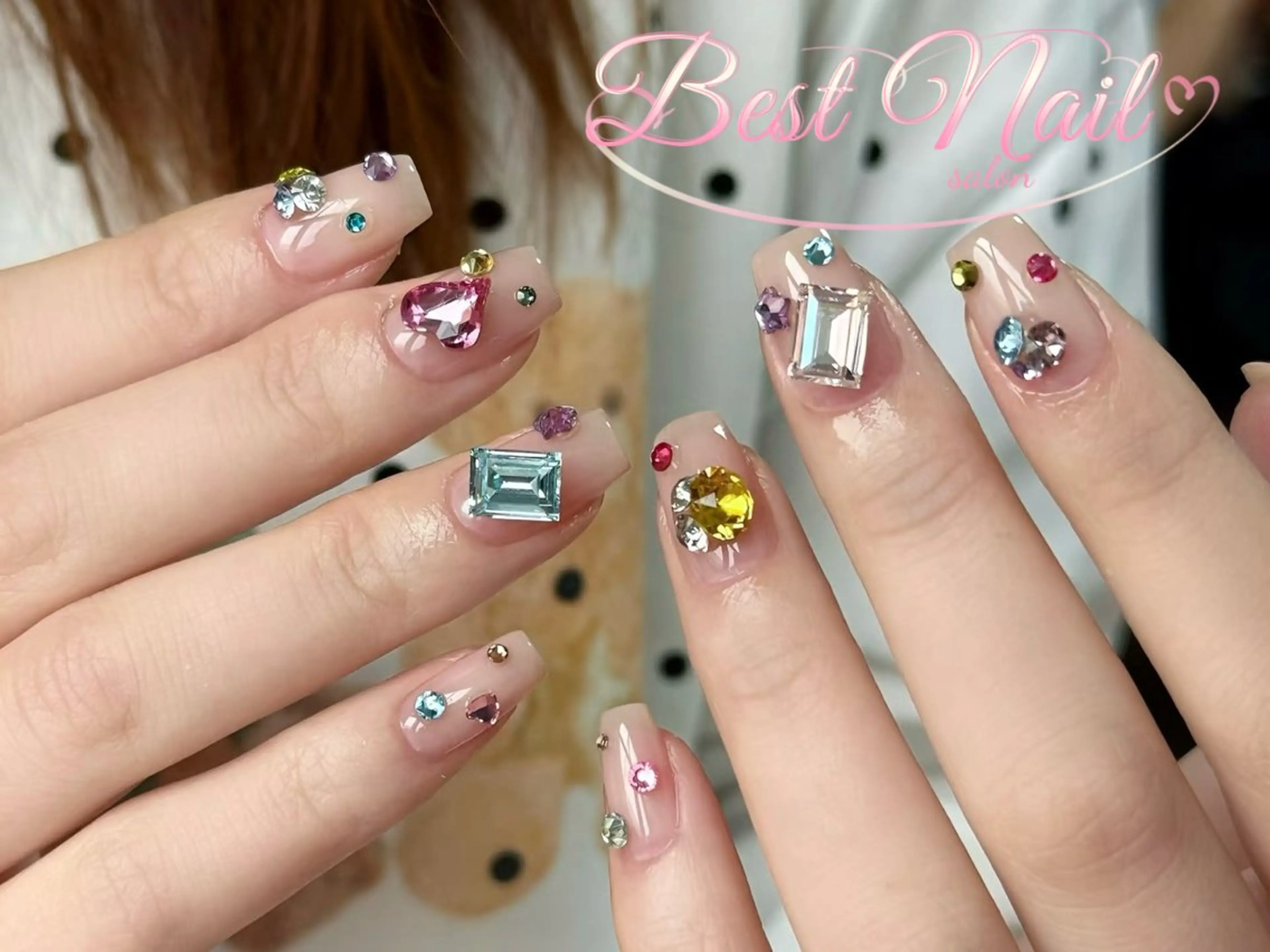 ネイル アートネイル オーロラネイル クリアネイル 長さ出し フレンチネイル ハンドネイル ハンドケア Best Nail池袋東口店のネイルデザイン