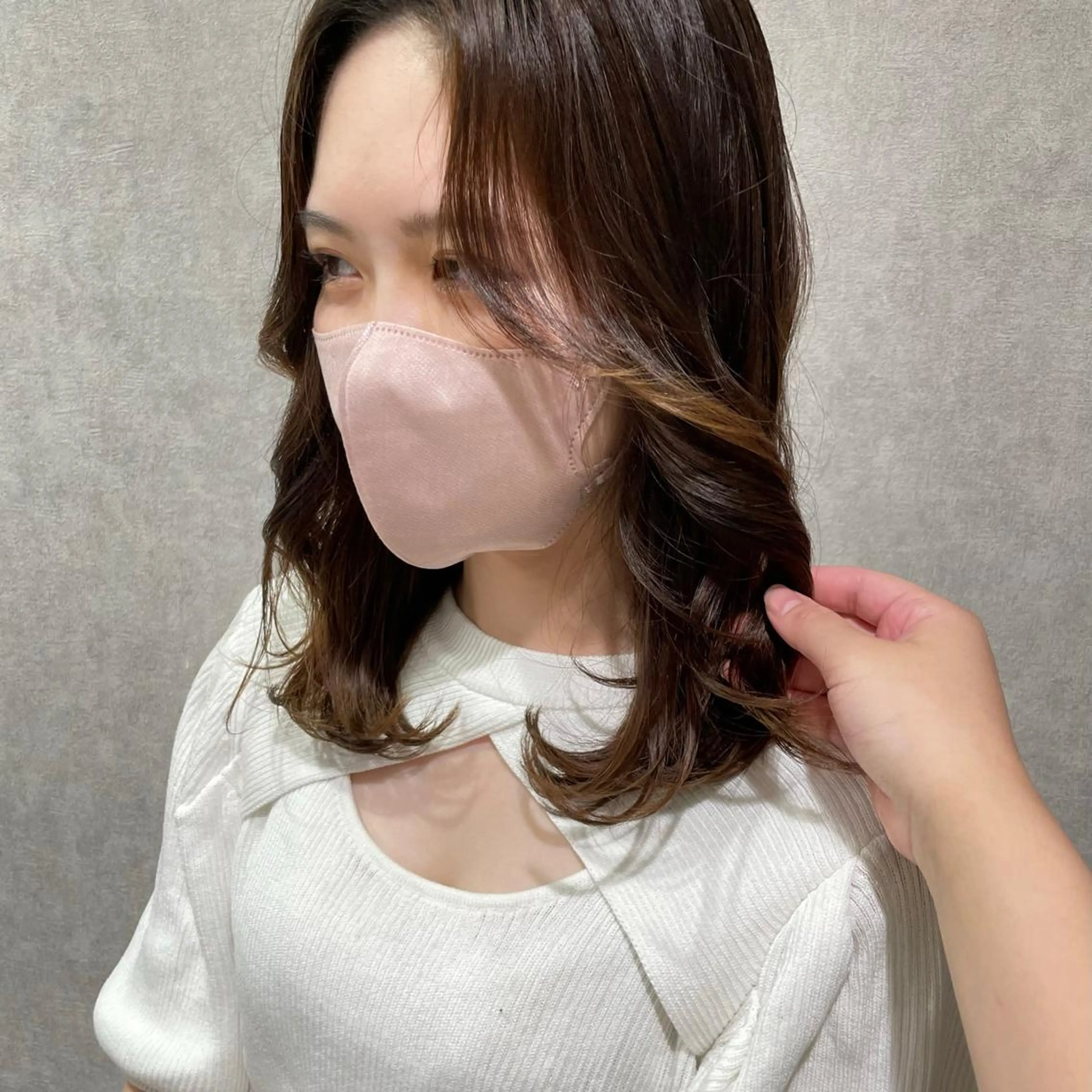 カラー ミツキ/ 透明感カラー/セットのヘアスタイル