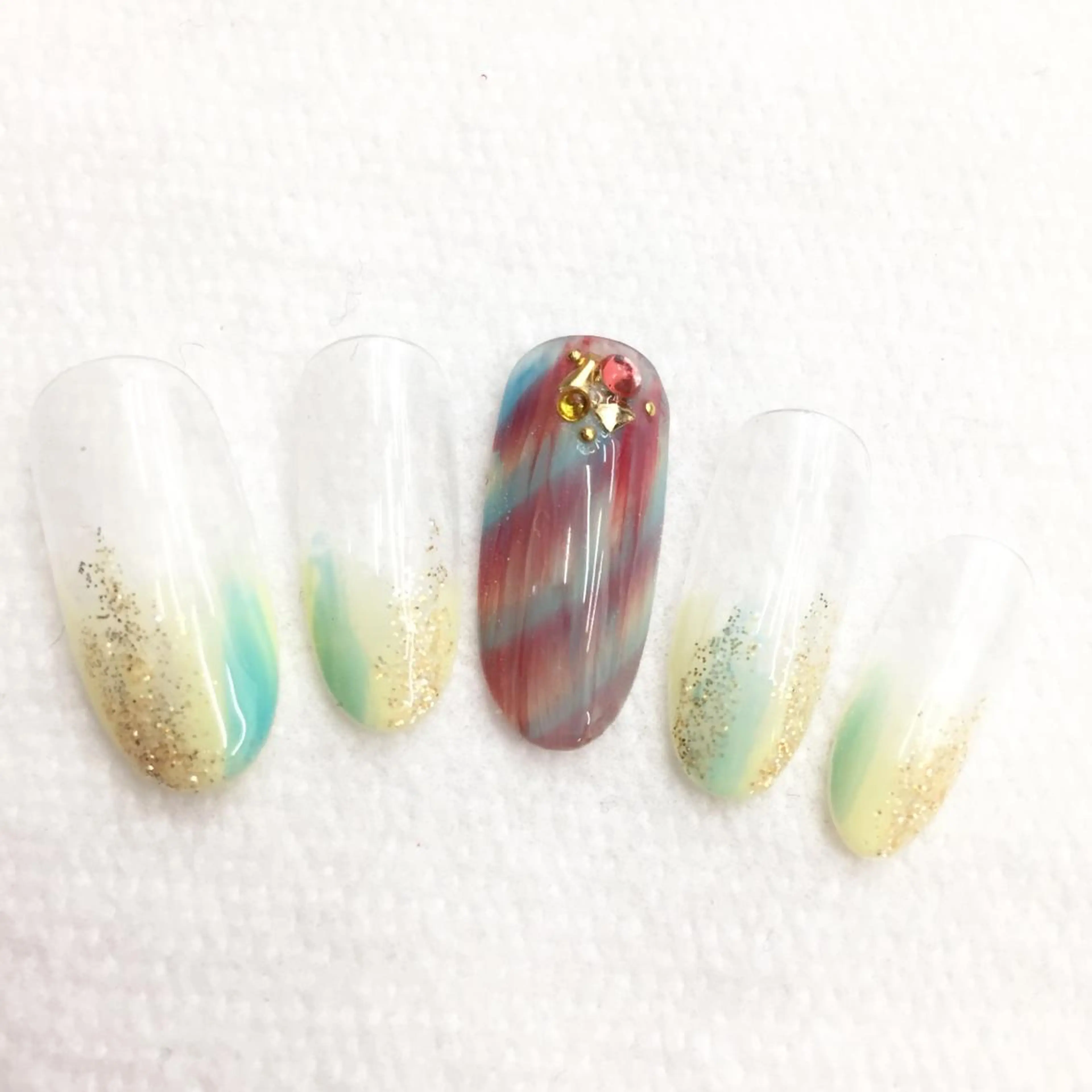ネイル 大理石ネイル(マーブル) miel nailのネイルデザイン