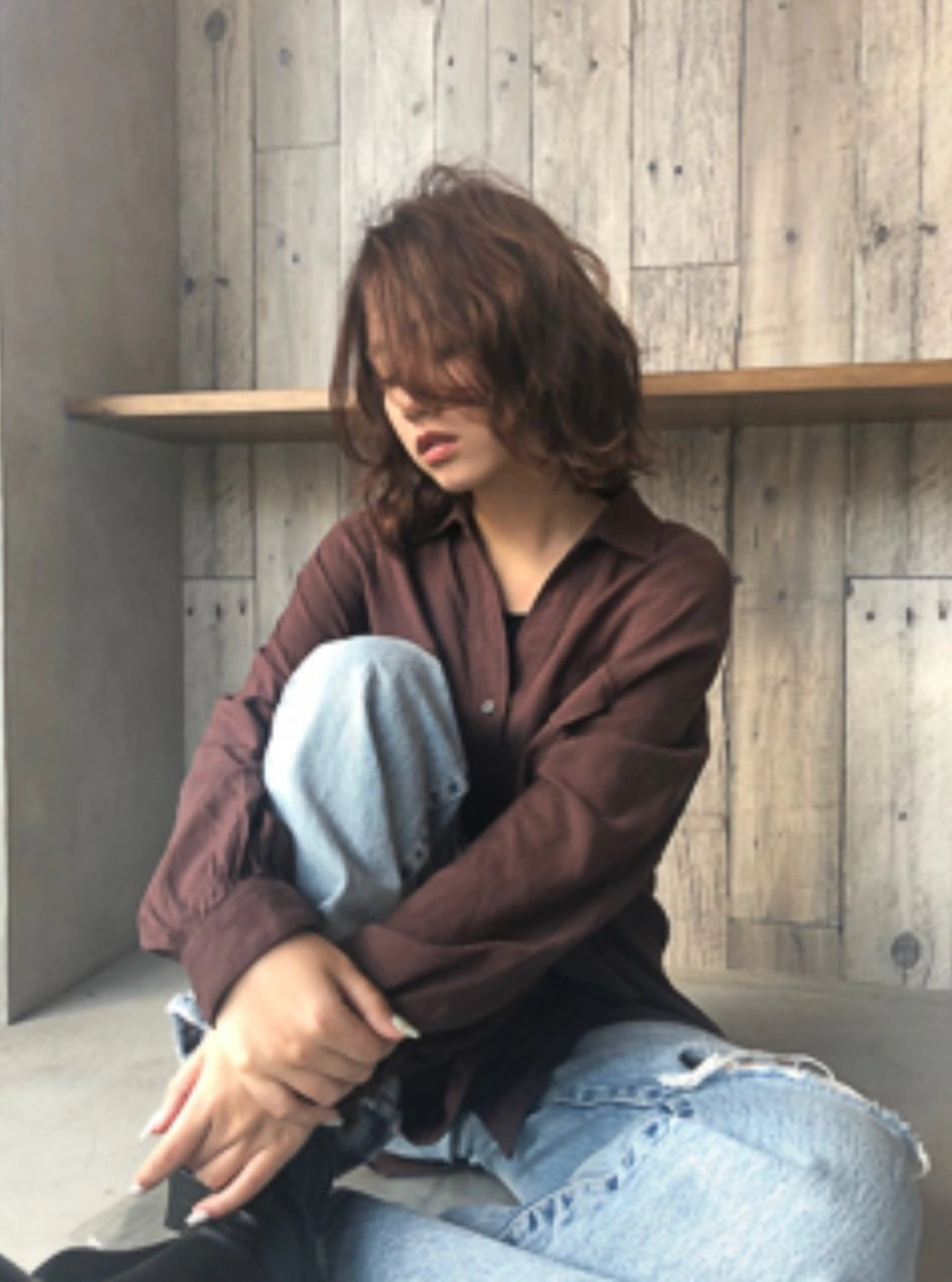 ミディアム カラー カット ヘアカラー トリートメント 髪質改善shoma mikiのヘアスタイル