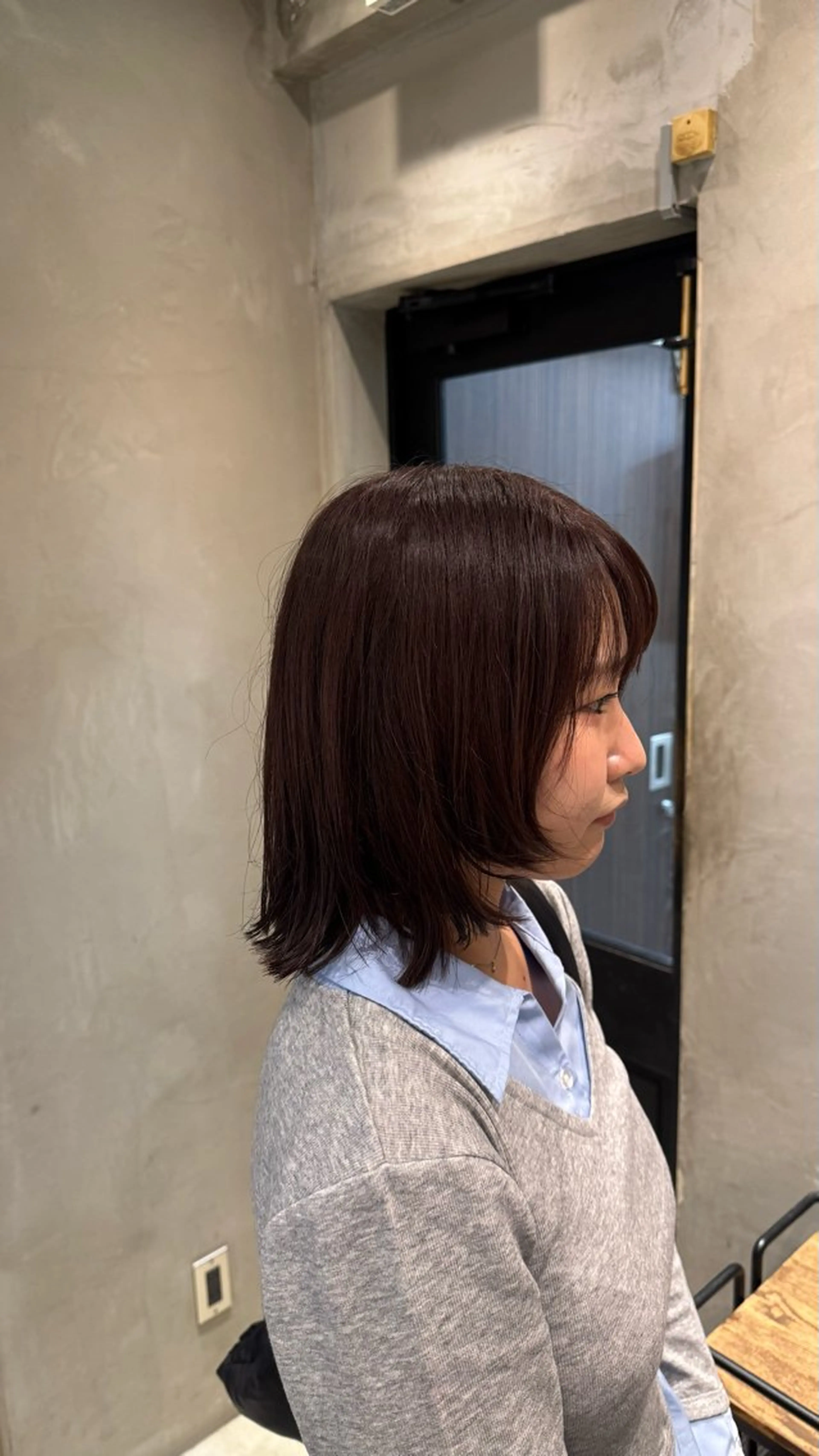 ミディアム ボブレイヤー ボブ くびれヘア 顔まわりレイヤー 韓国風ヘア カット ヘアカラー トリートメント KOKI/ボブ/顔ま わりレイヤー/新宿のヘアスタイル