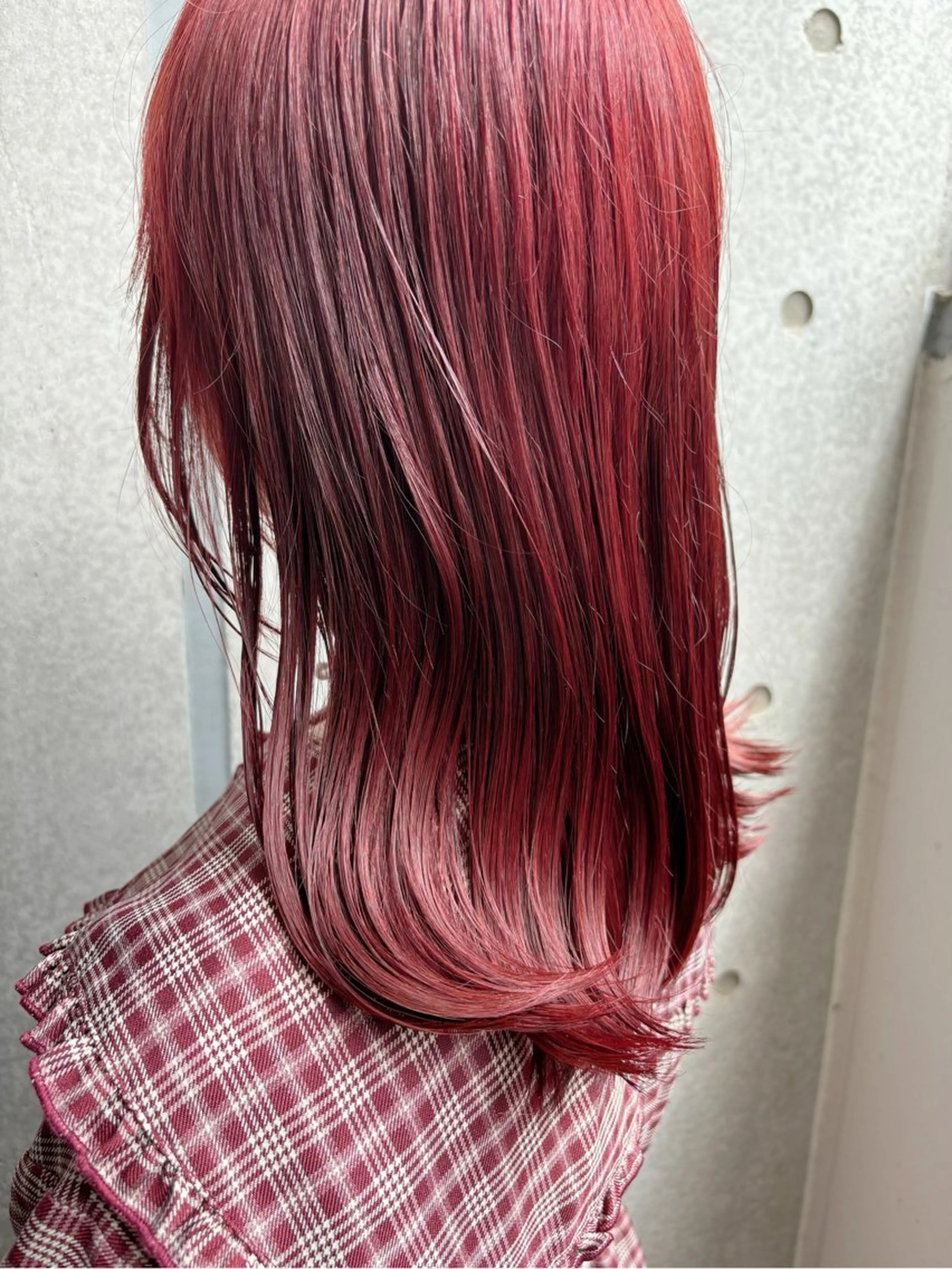 カラー ブリーチ ダブルカラー ブリーチなしカラー レッドカラー ヘアカラー ウルフカット/パーマ mayo🌛🌀のヘアスタイル