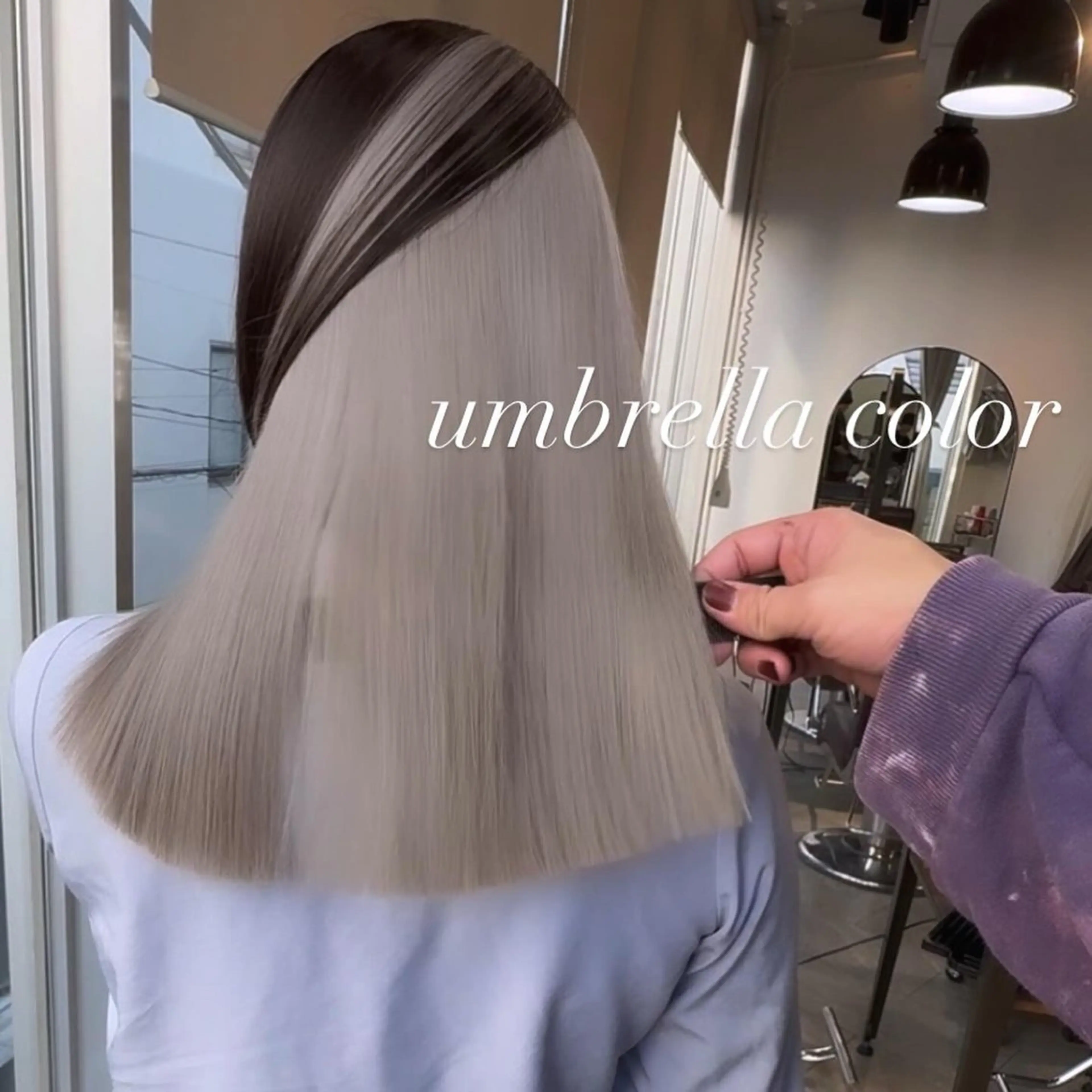セミロング カラー カット ヘアカラー トリートメント ヘアセット 💜ハイトーン💛 マジカルかいちゃんのヘアスタイル