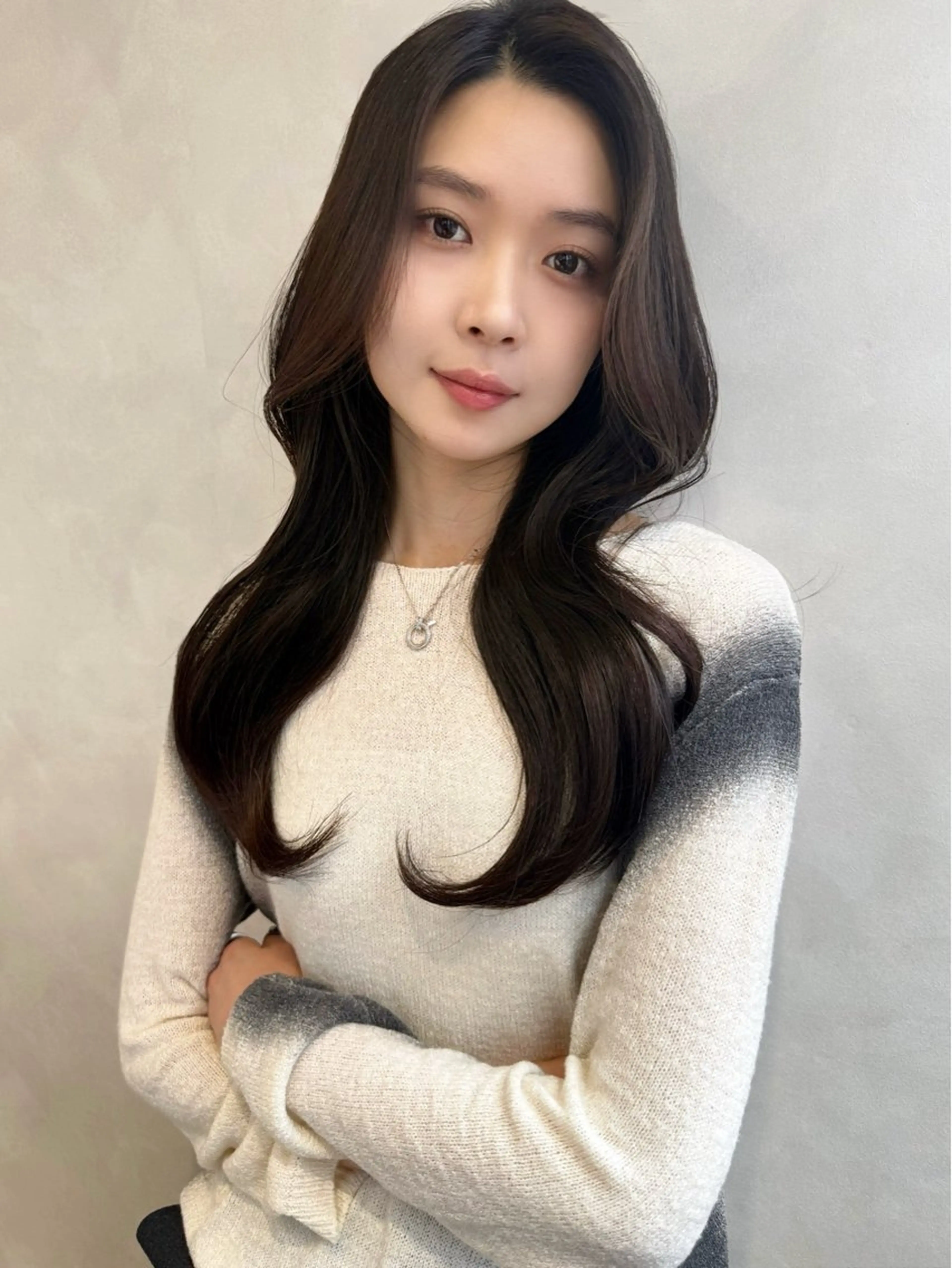 カラー カット トリートメント むく。/顔周り 前髪/髪質改善のヘアスタイル