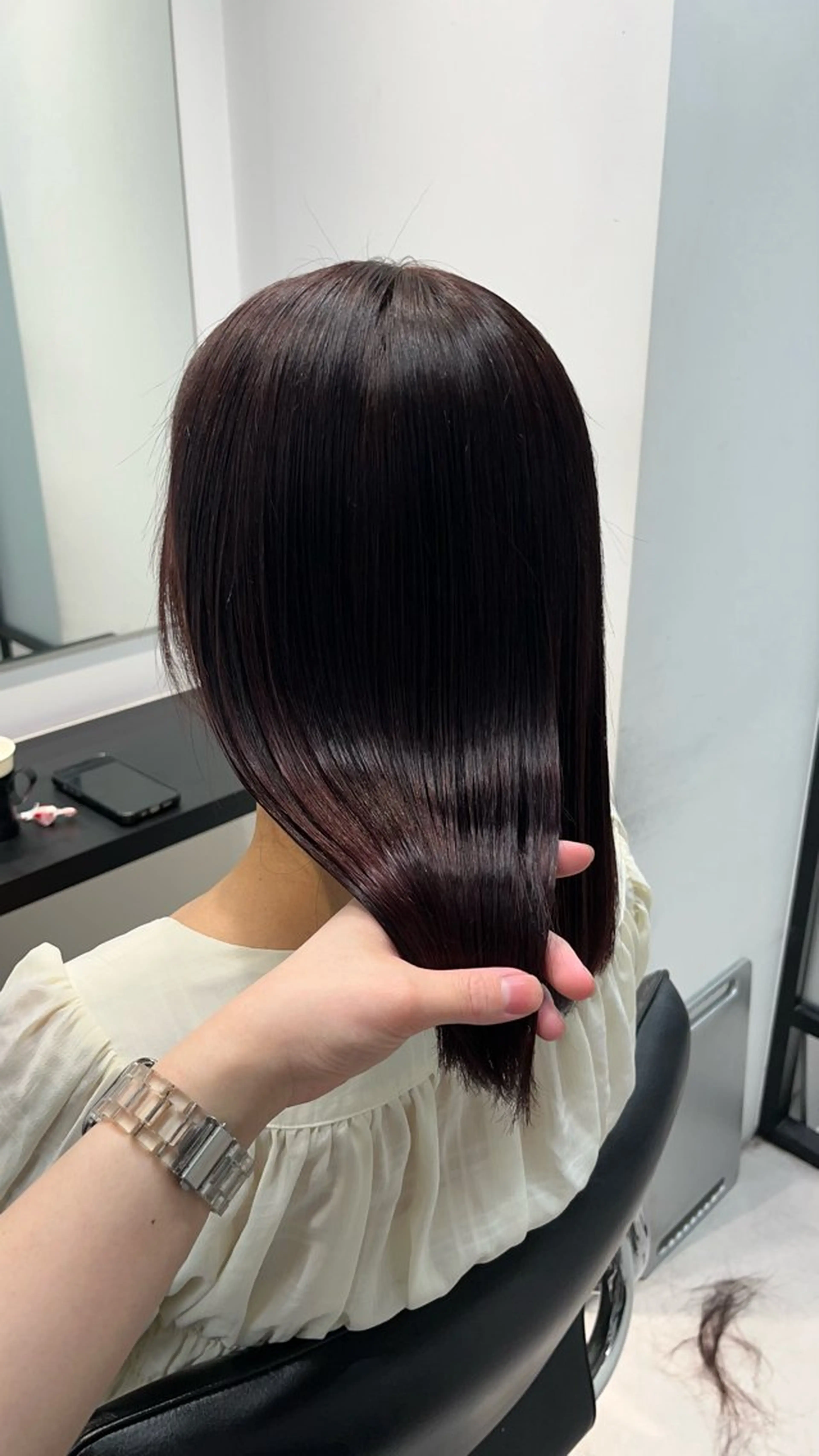 ミディアム カラー ヘアカラー トリートメント SALOWIN横浜所属・𓍯韓国style/ 髪質改善𓍯中村和希のヘアスタイル
