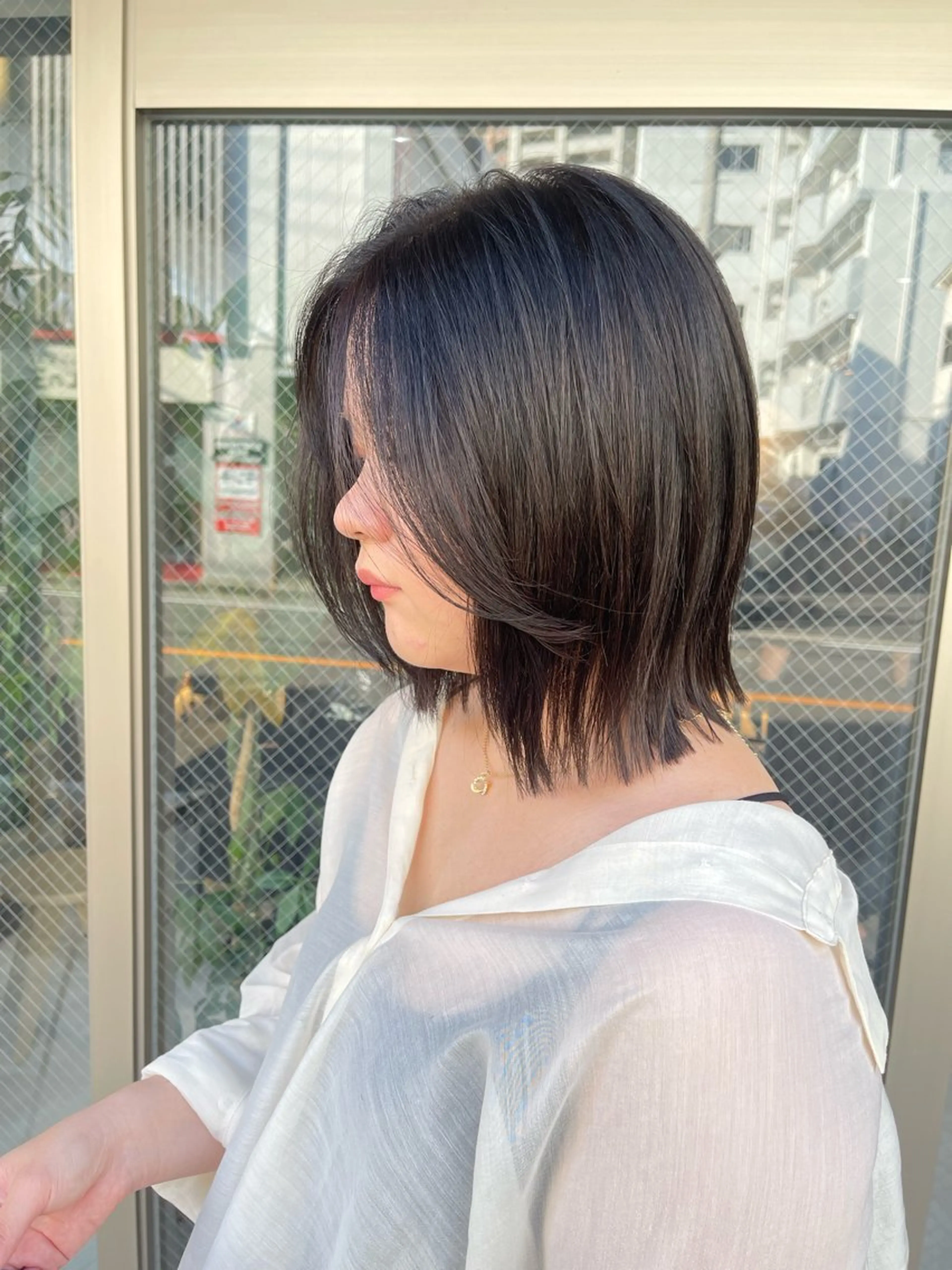 ミディアム カラー ボブレイヤー ボブ レイヤーカット カット ヘアカラー トリートメント 🩵ボブ/レイヤー /髪質改善🩵のヘアスタイル