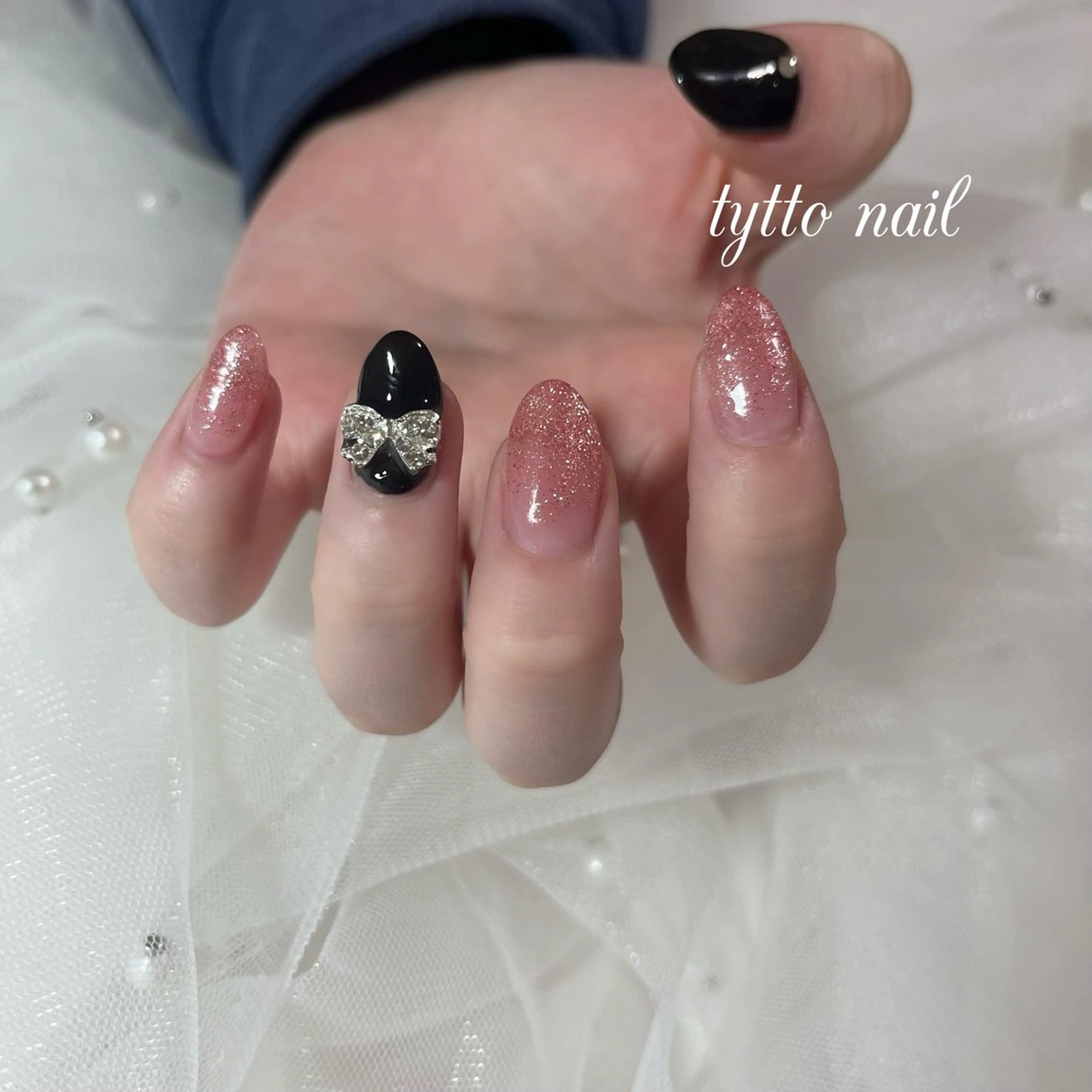 ネイル ガーリー グラデーション キラキラネイル ラメ(グリッター) ラメグラデーション tytto nail ❤︎‪‪eri‪‪のネイルデザイン