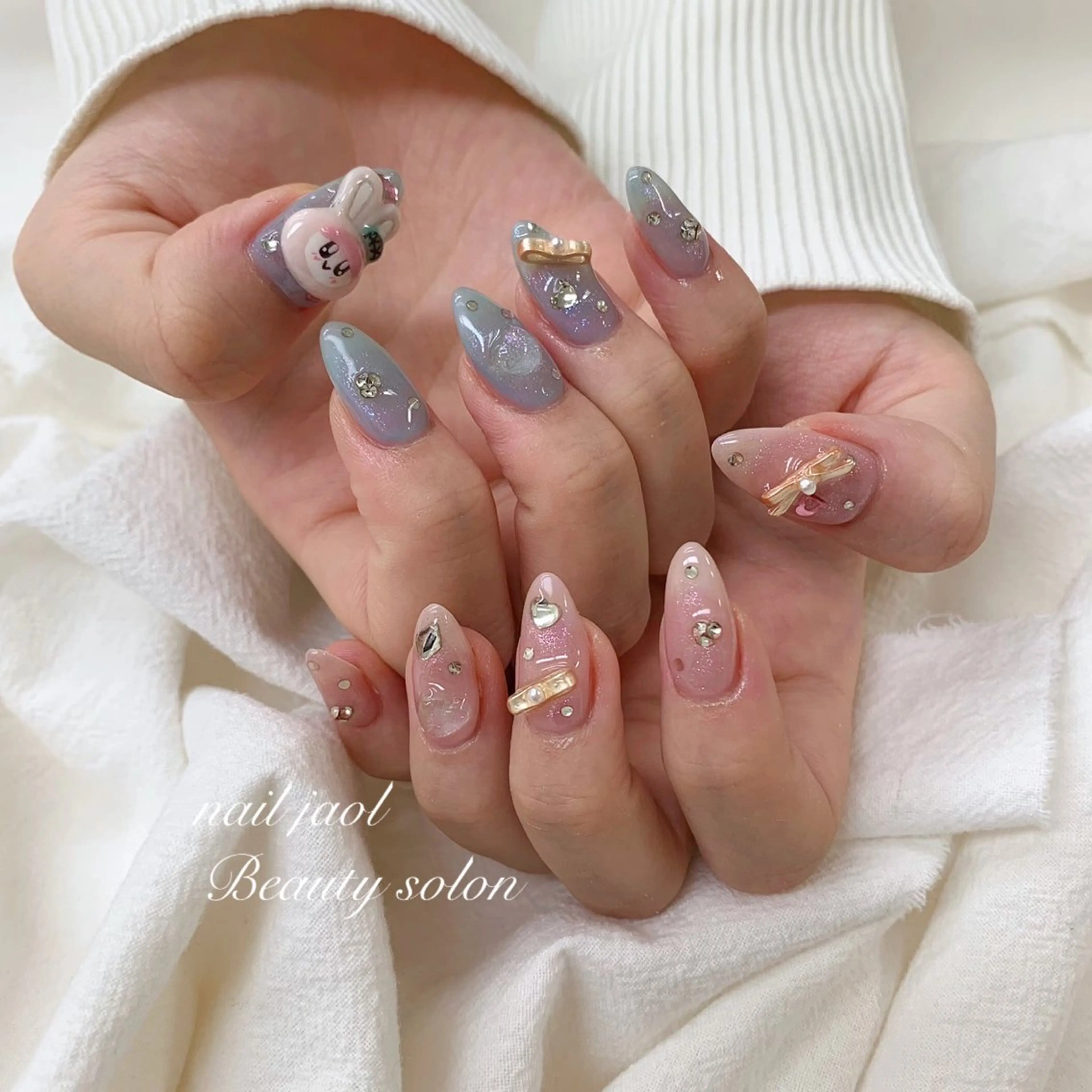 ミディアム ハンドネイル ハンドケア nail jaol池袋店所属・ネイルJaol 池袋のネイルデザイン