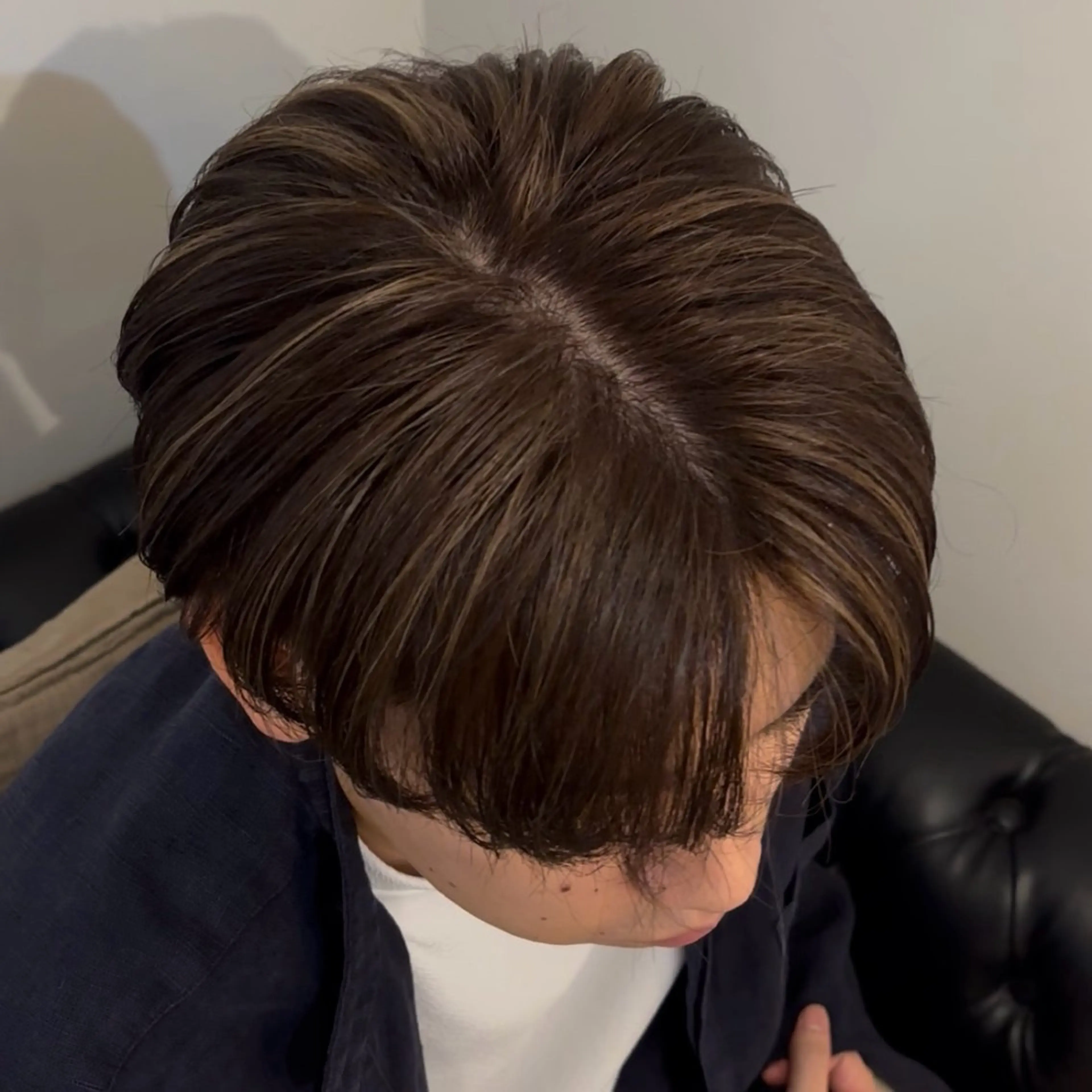 カラー メンズ メンズハイライト ハイライトカラー カット ヘアカラー miyuu/透明感 カラー/レイヤー🤎のヘアスタイル