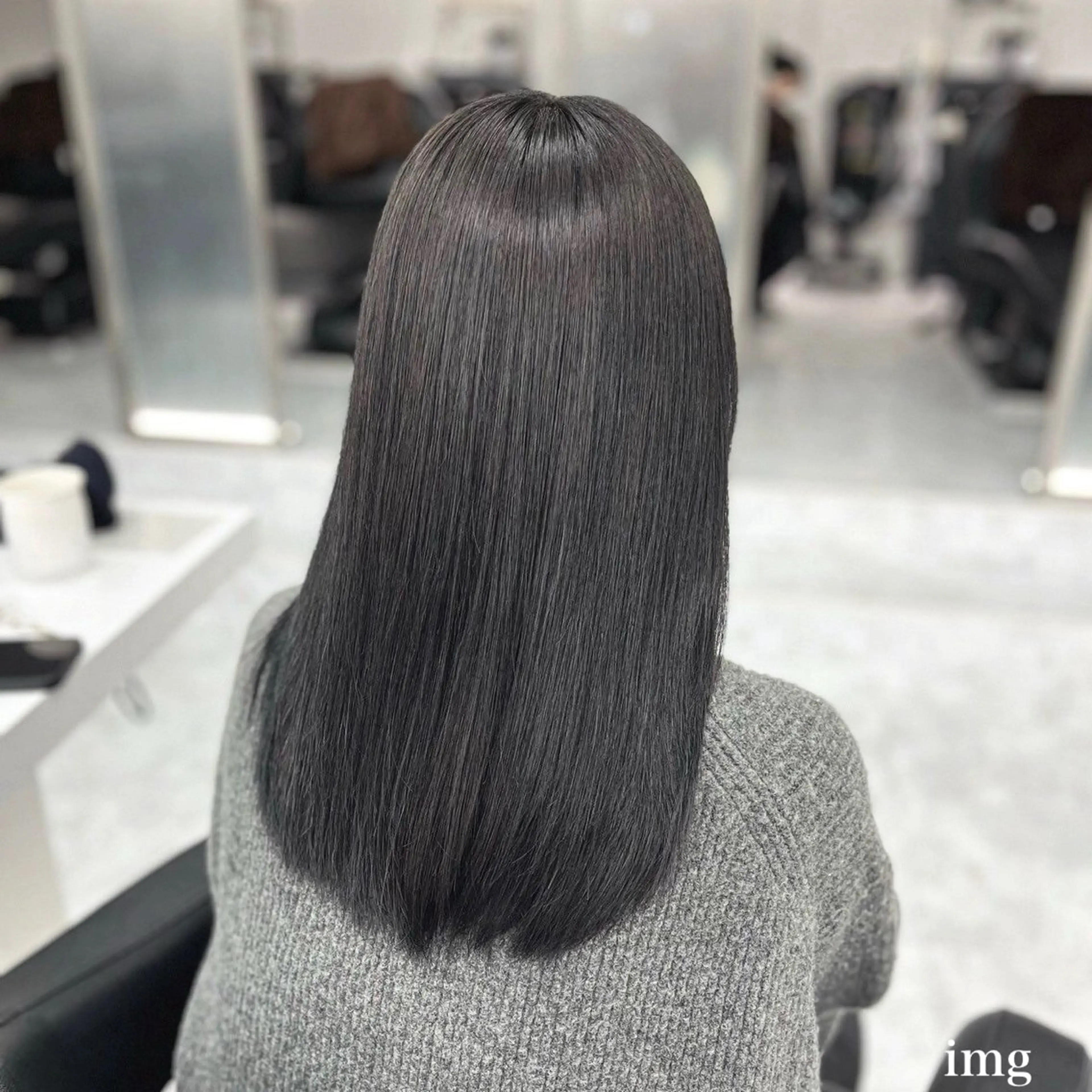 ミディアム カラー 髪質改善 トリートメント ナチュラルベージュ 🧸yuuna🧋のヘアスタイル