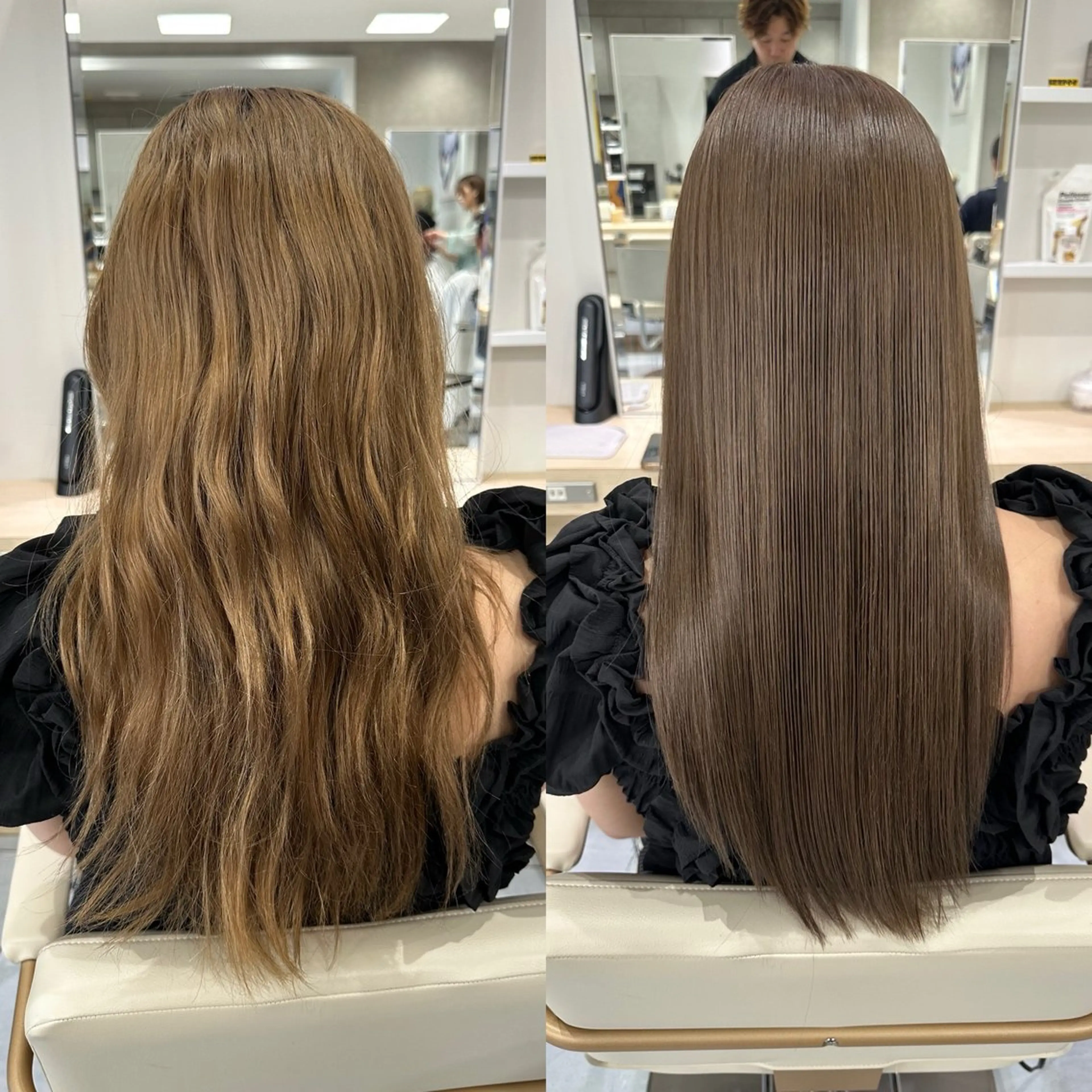 ロング カラー パーマ カット ヘアカラー 縮毛矯正 髪質改善🍏縮毛矯正 /ブリーチ矯正岡部のヘアスタイル