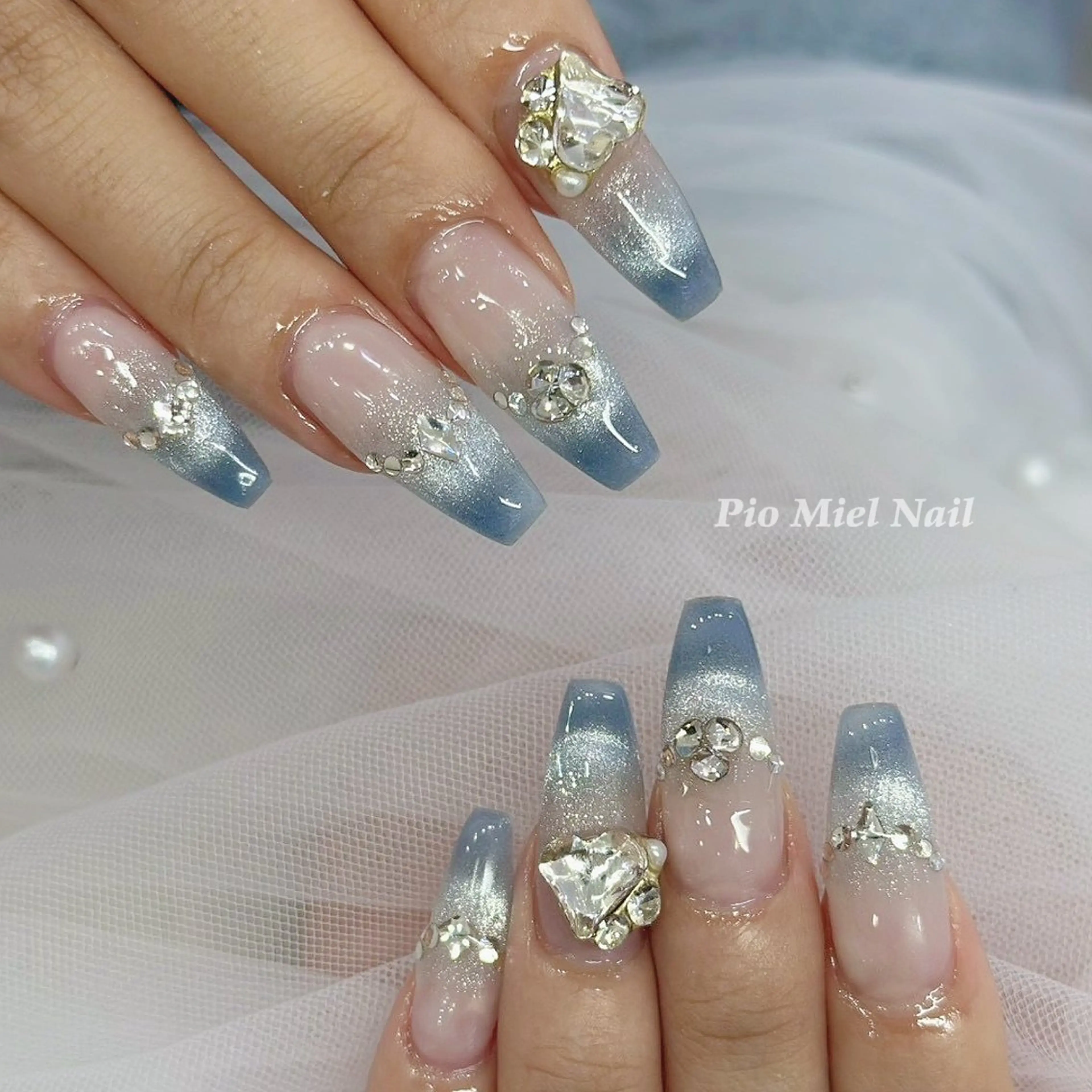 ネイル フレンチネイル 韓国ネイル マグネットネイル ニュアンスネイル ワンカラーネイル ハンドネイル Pio Mielのネイルデザイン