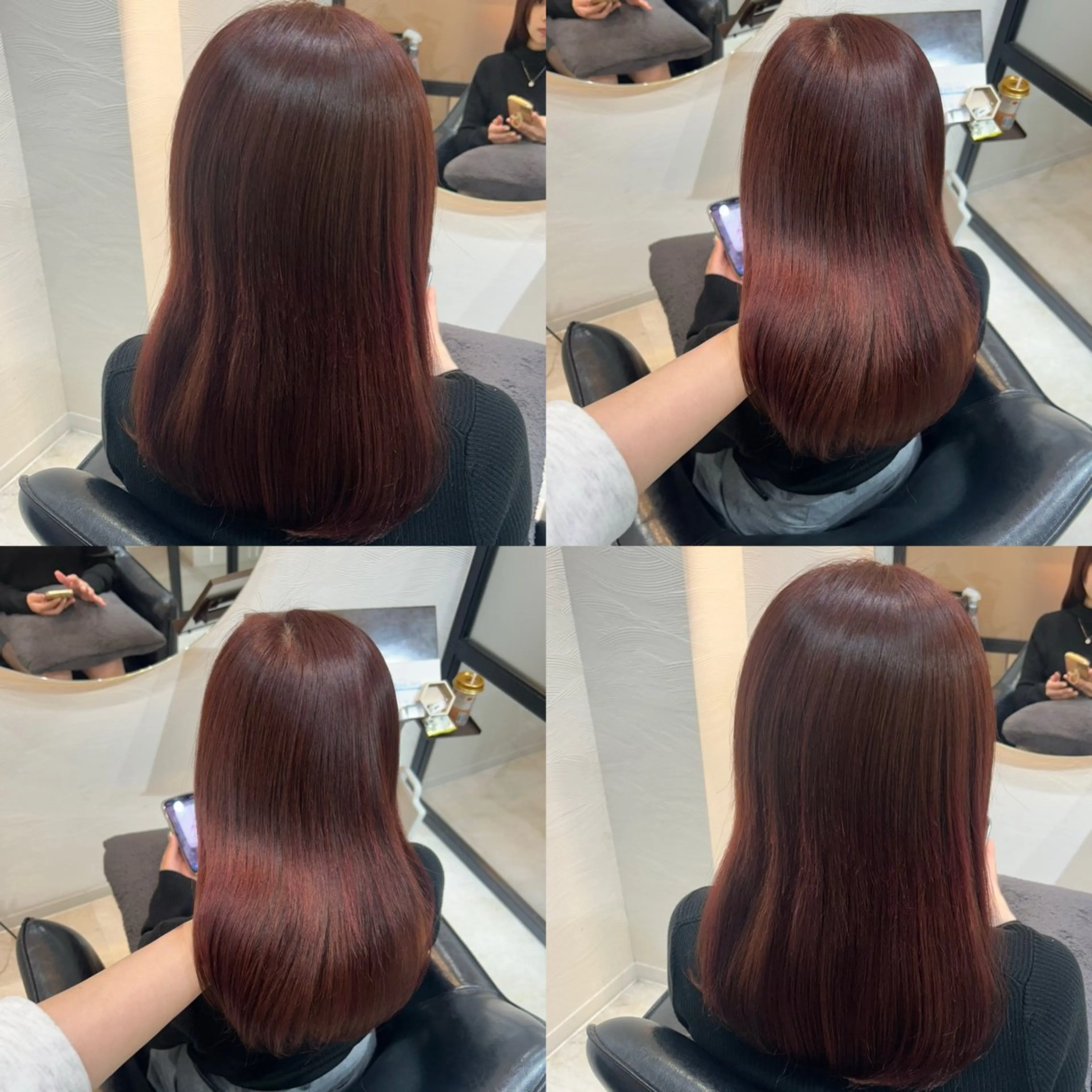 ミディアム カラー カット ヘアカラー トリートメント 🤍透明感/韓国風 🤍サクラギヒトミのヘアスタイル