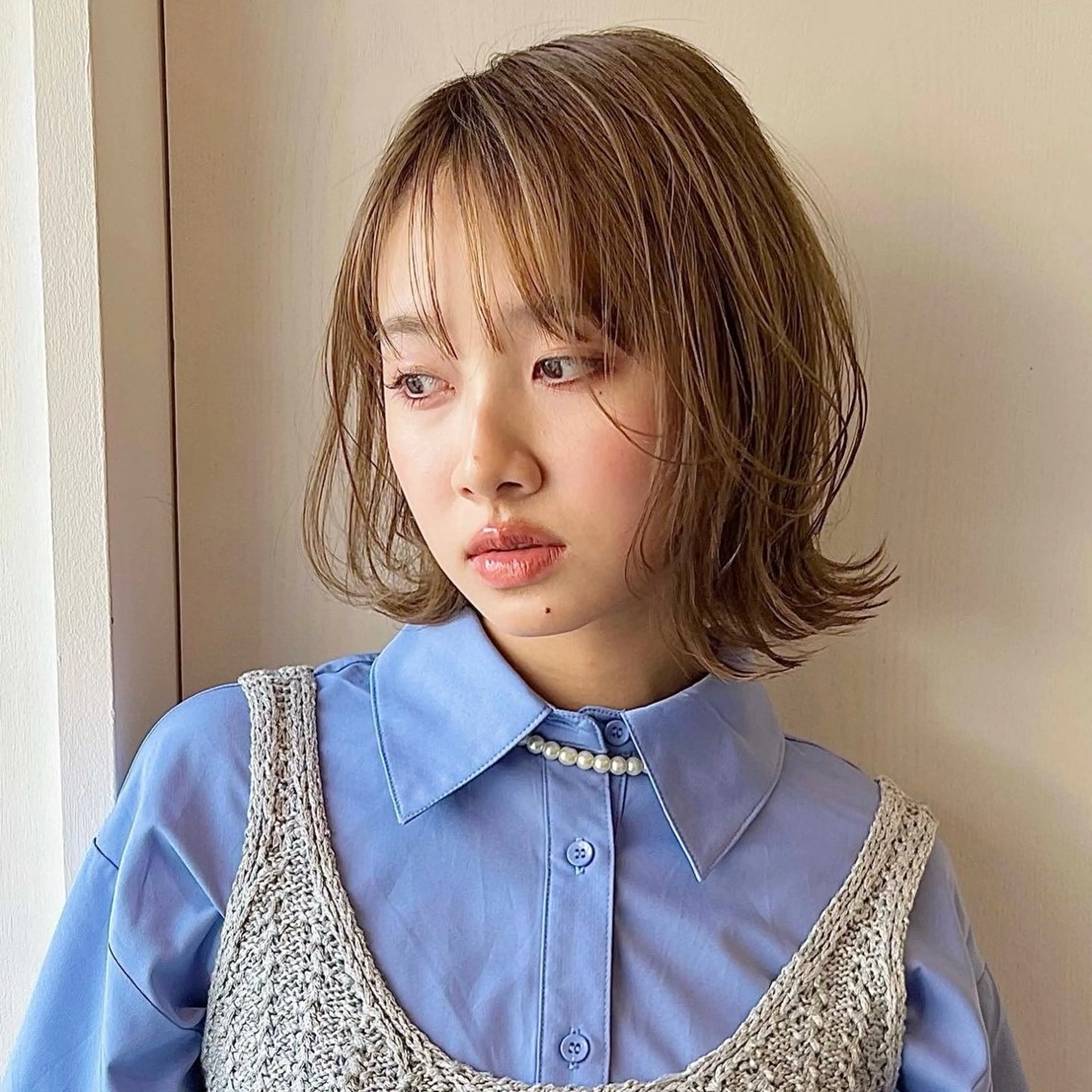 ショート ボブレイヤー ボブ レイヤーカット 外ハネヘア GREENmiddle所属・【メンズ大歓迎】 代官山 大和仁菜のヘアスタイル