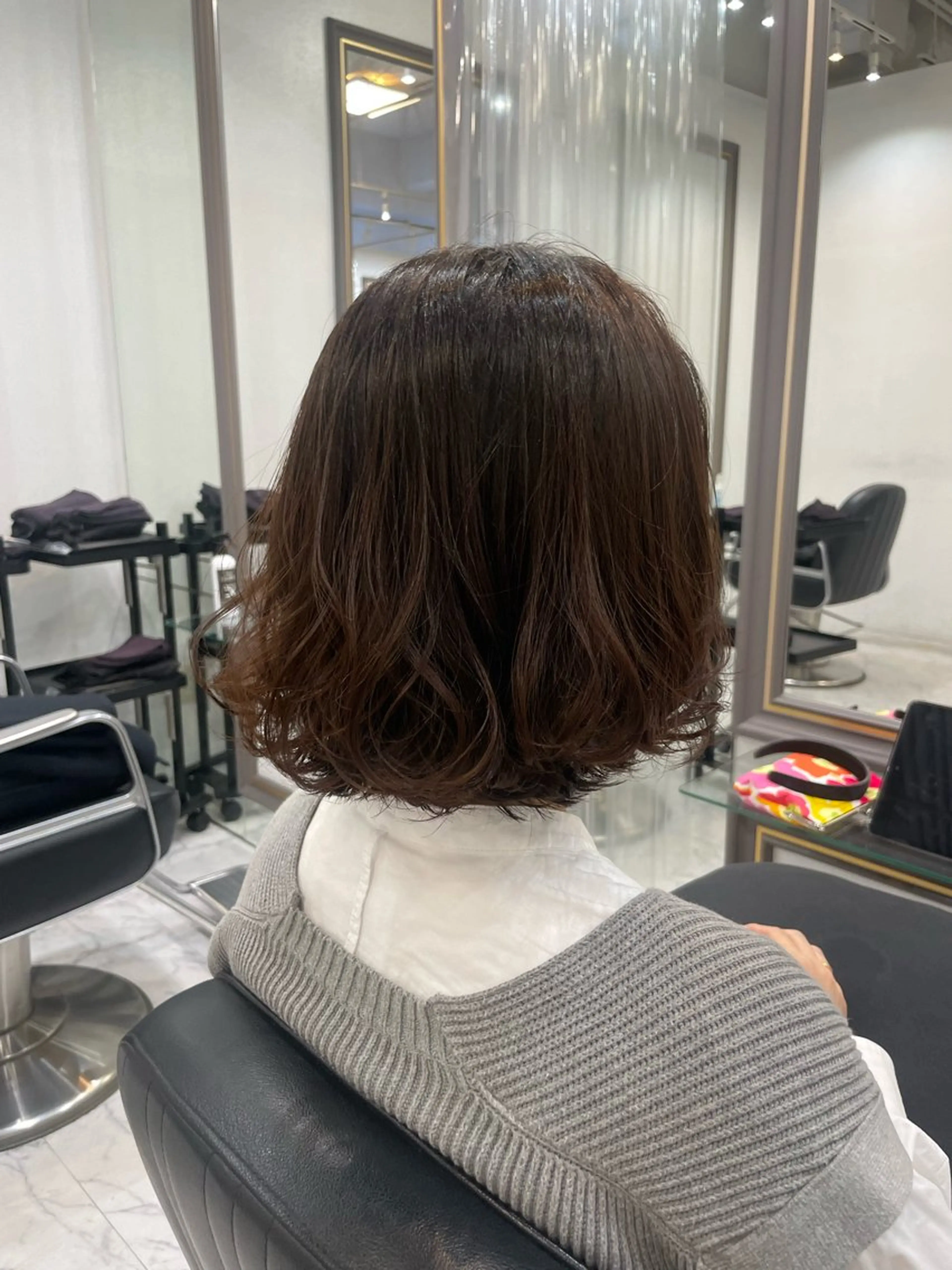 ミディアム カット ヘアカラー トリートメント 今村 南穂のヘアスタイル