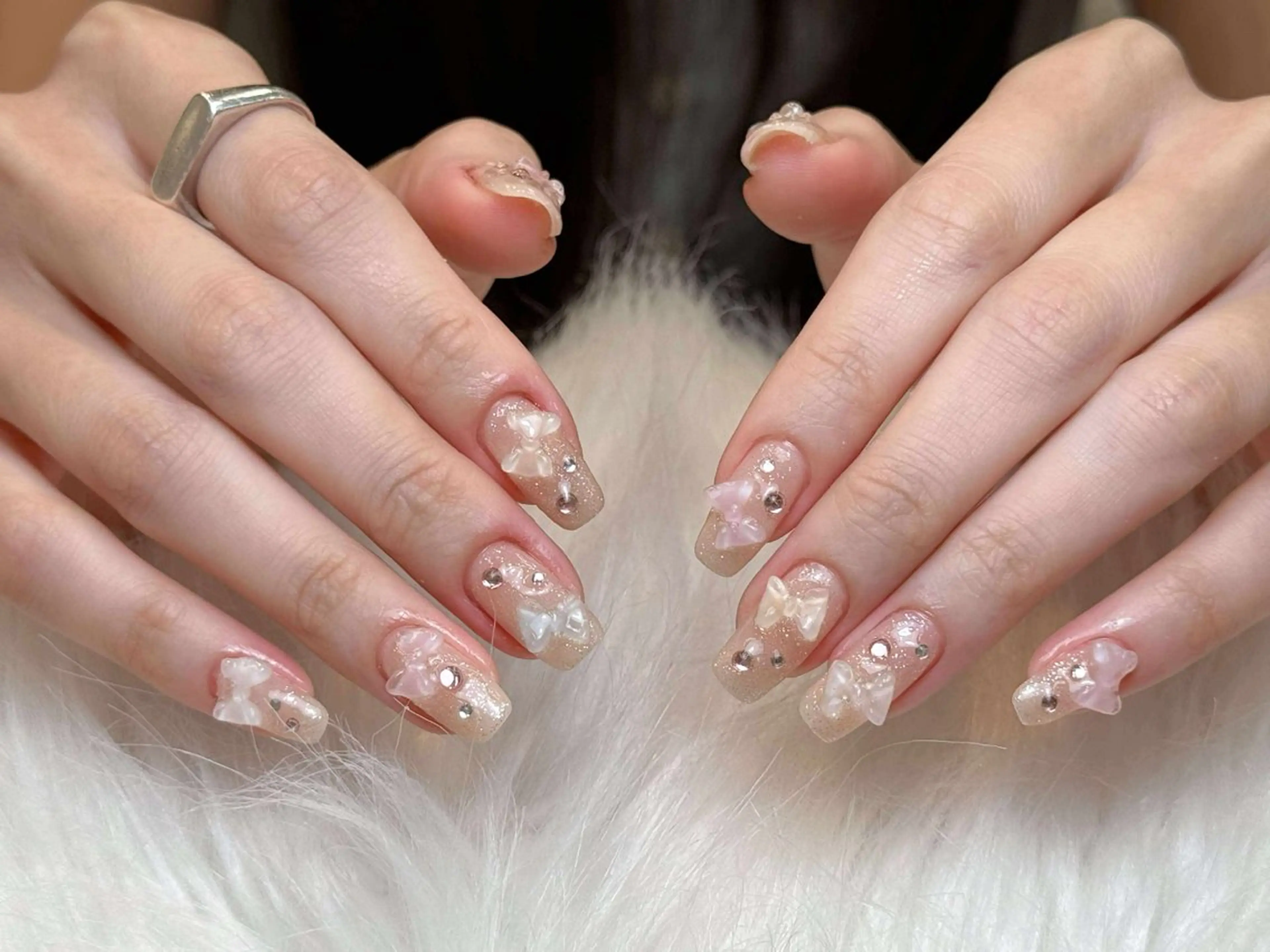 ネイル アートネイル フレンチネイル ジェルネイル ニュアンスネイル オフィスネイル ハンドネイル Jenn Nail Shinokuboのネイルデザイン