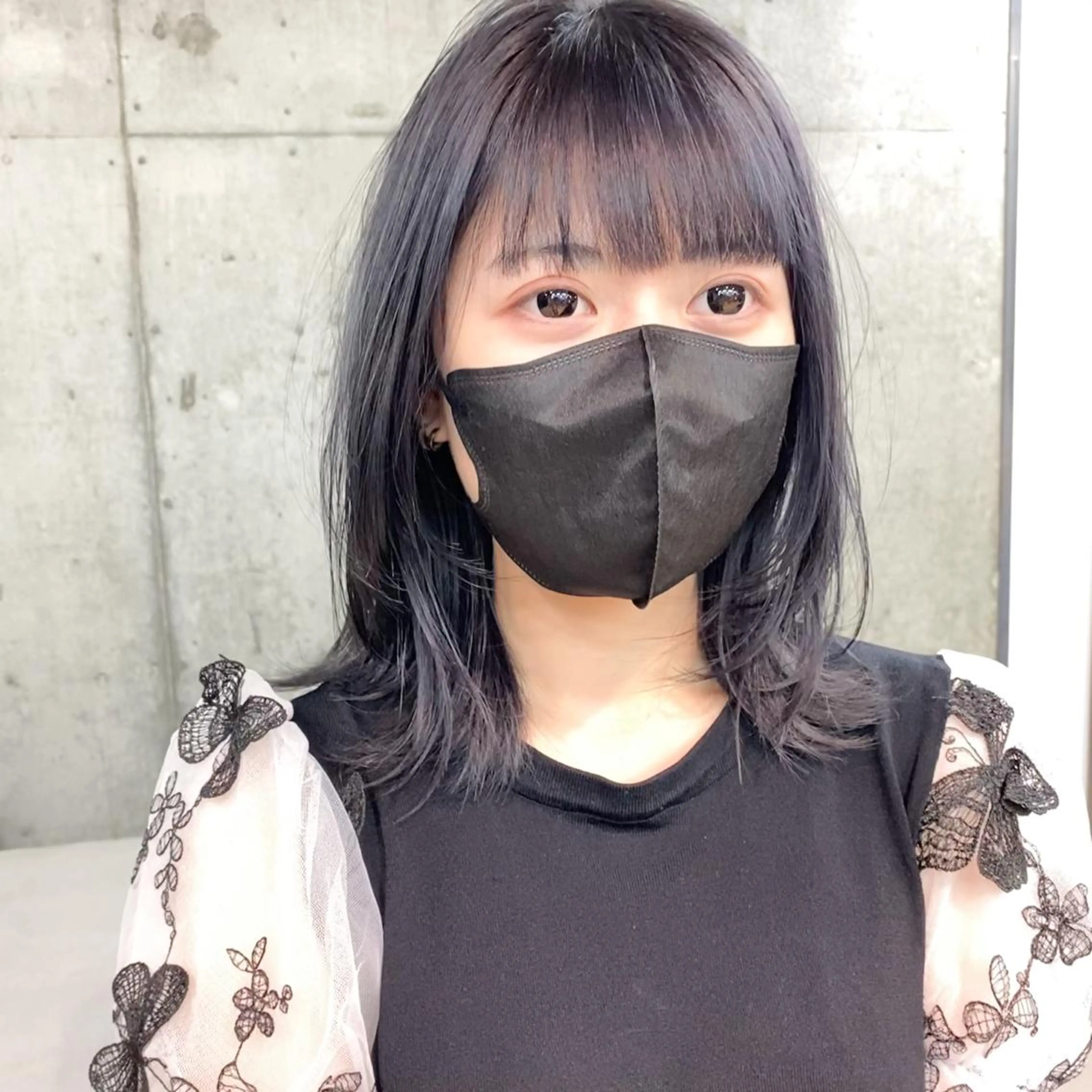 ミディアム カラー 艶髪ブリーチ 永井竜也のヘアスタイル