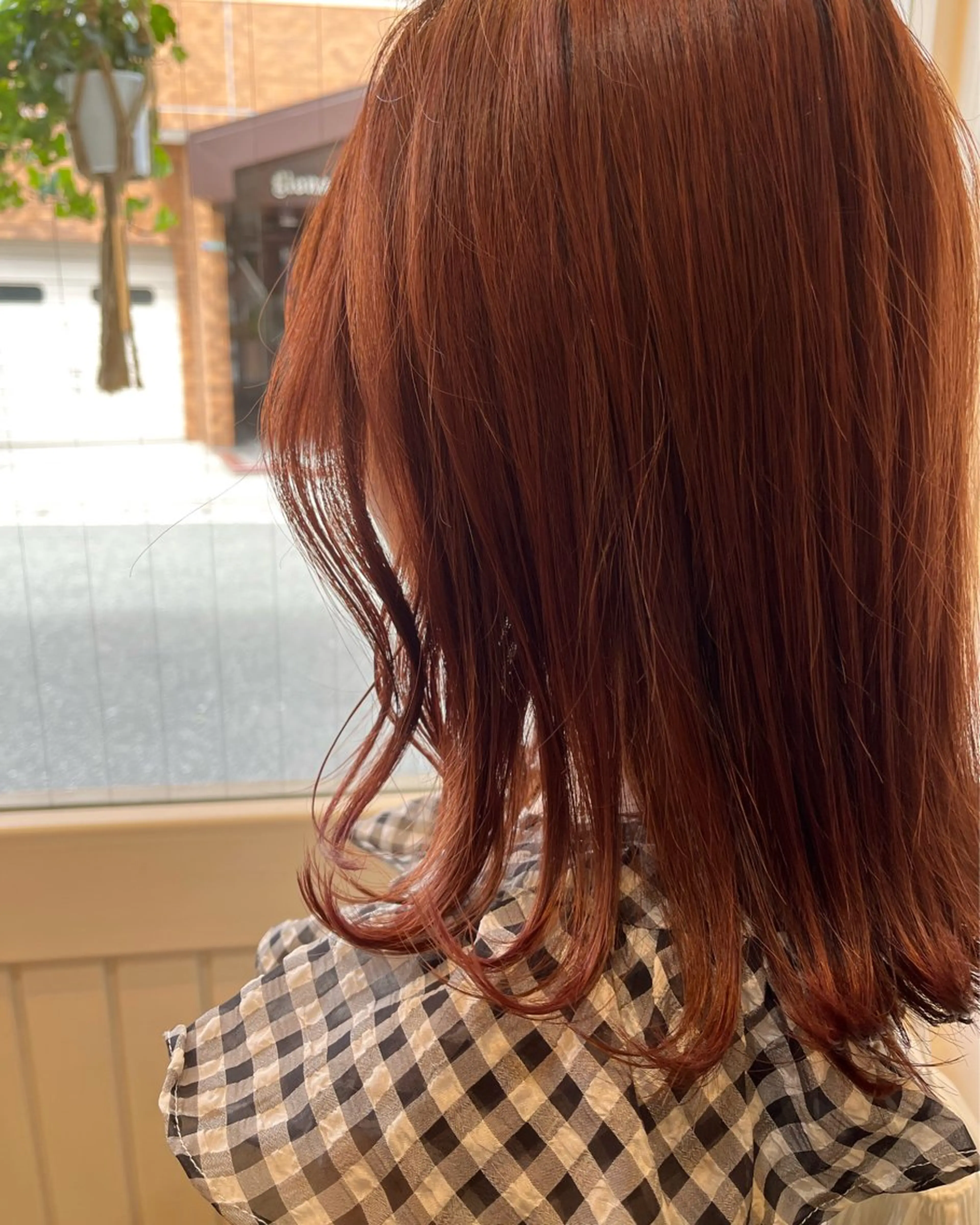 ミディアム カラー ブリーチ ブラウンカラー ブリーチなしカラー ピンクカラー ピンクブラウン ブリーチ カラー/久保田彰のヘアスタイル