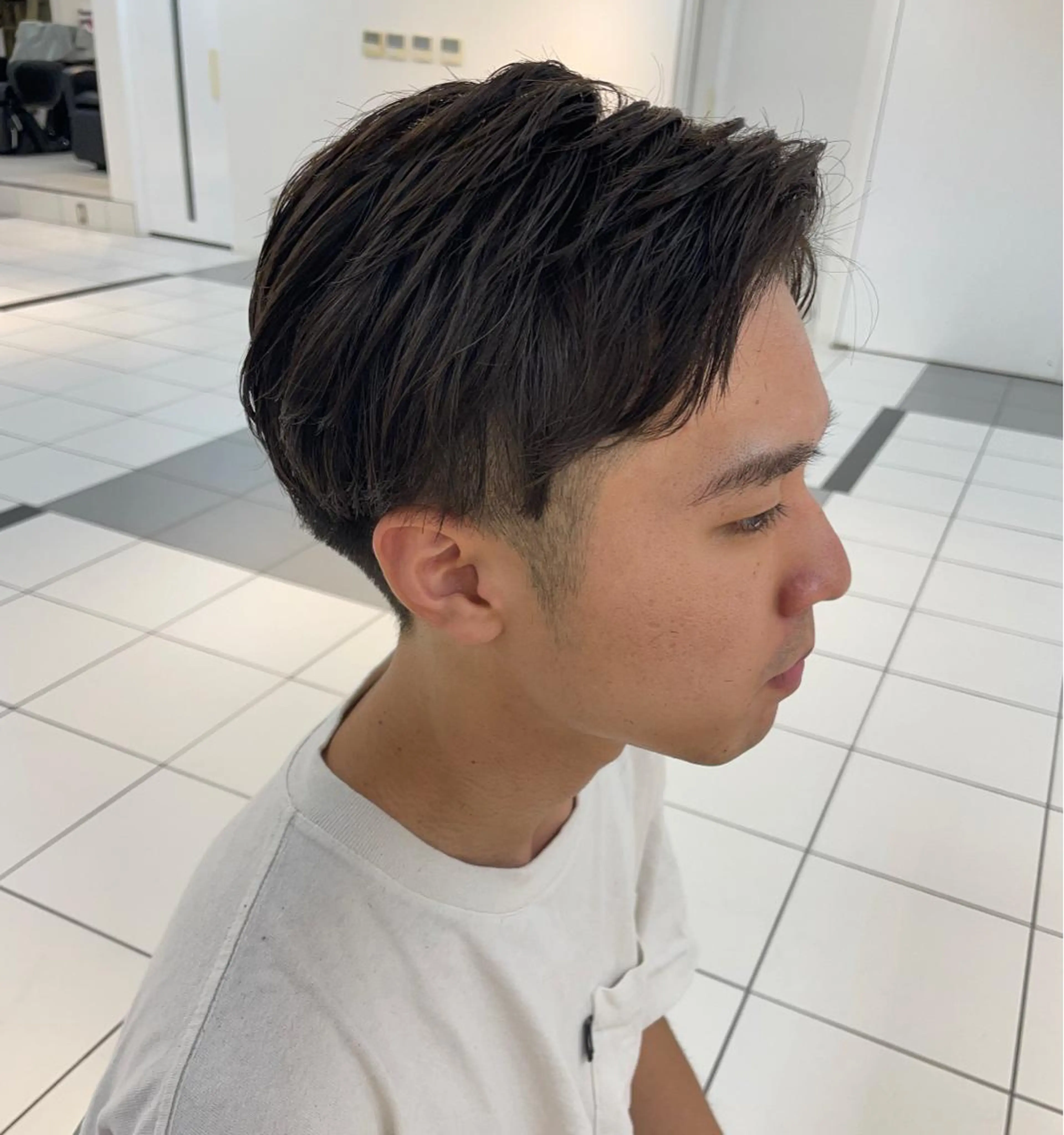 パーマ メンズ 刈り上げ 🍮中山詩乃🍮顔 まわりデザイン◎のヘアスタイル