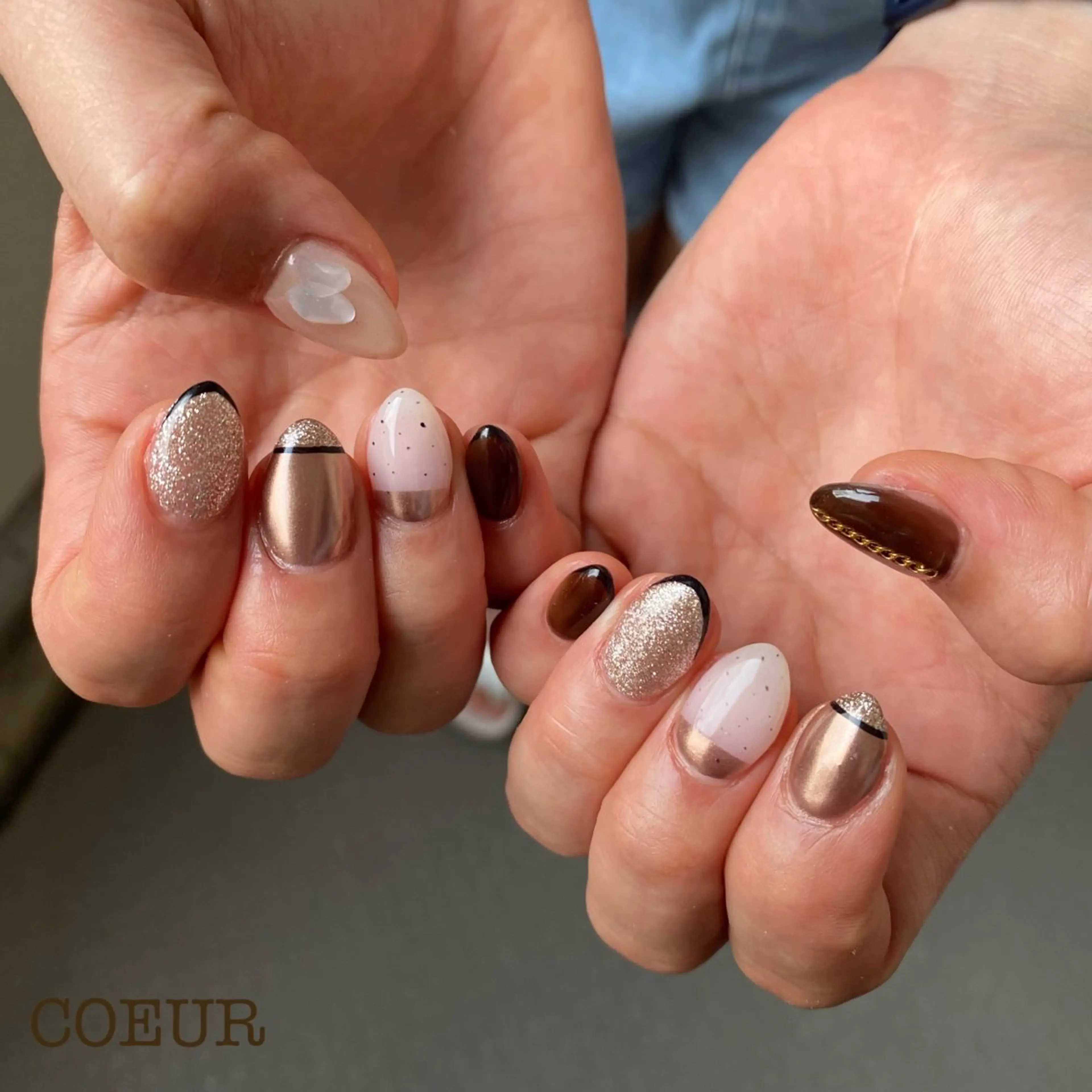 ネイル ハンドネイル COEUR✴︎ yukikaのネイルデザイン