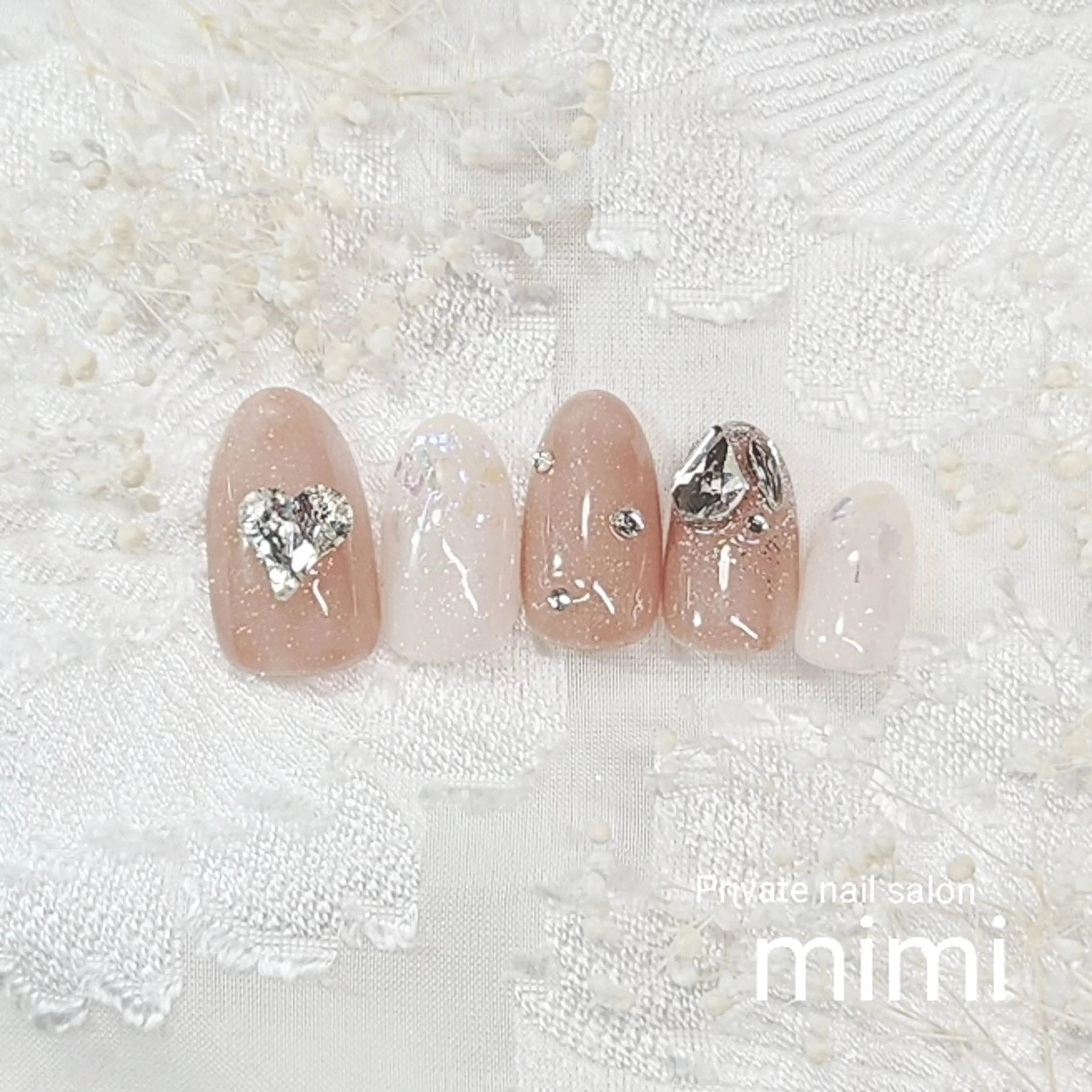 ネイル ハート ハンドネイル 博多ネイル ｍｉｍｉのネイルデザイン