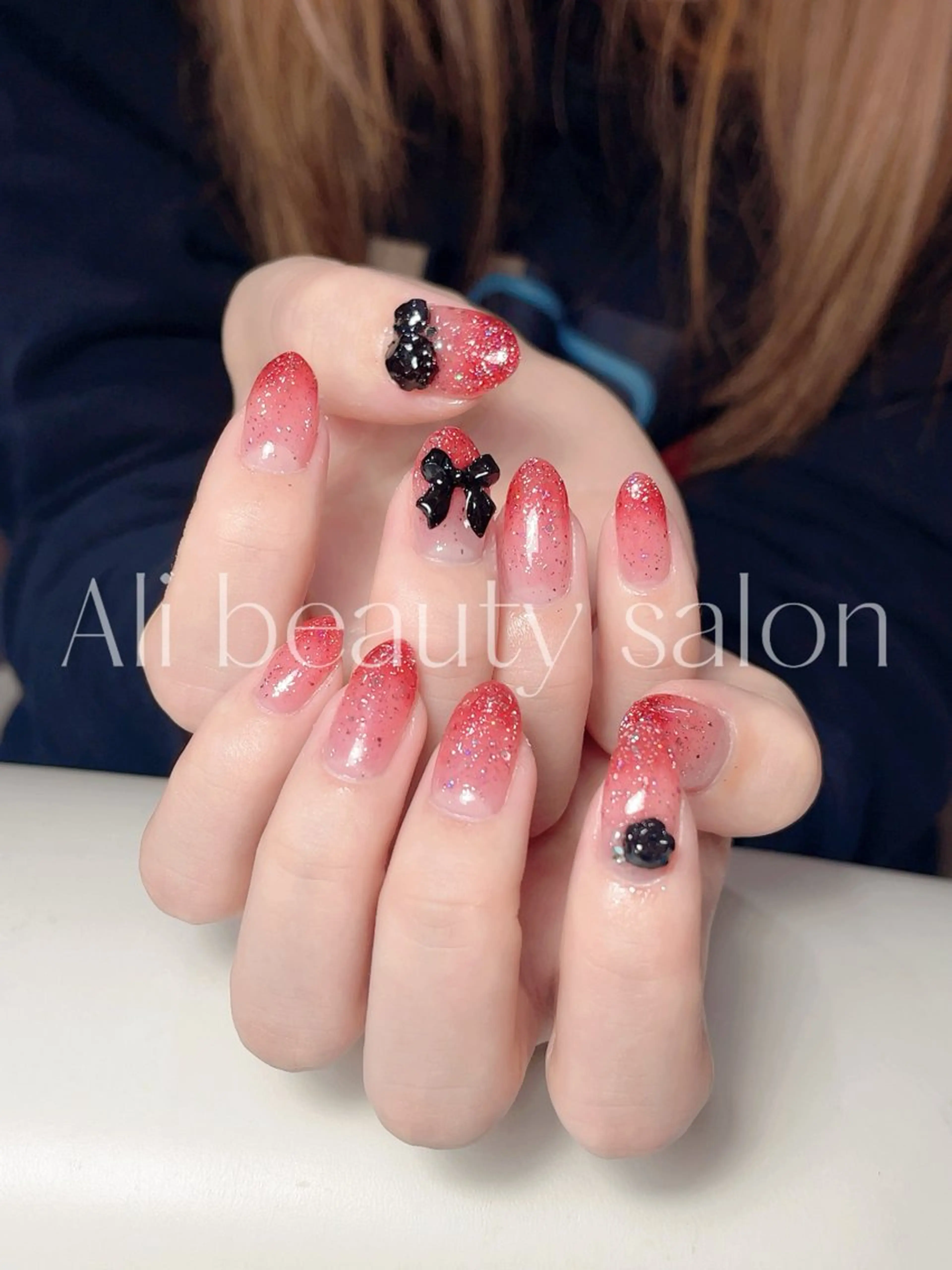ネイル リボン Ali 新小岩 ネイル専門のネイルデザイン