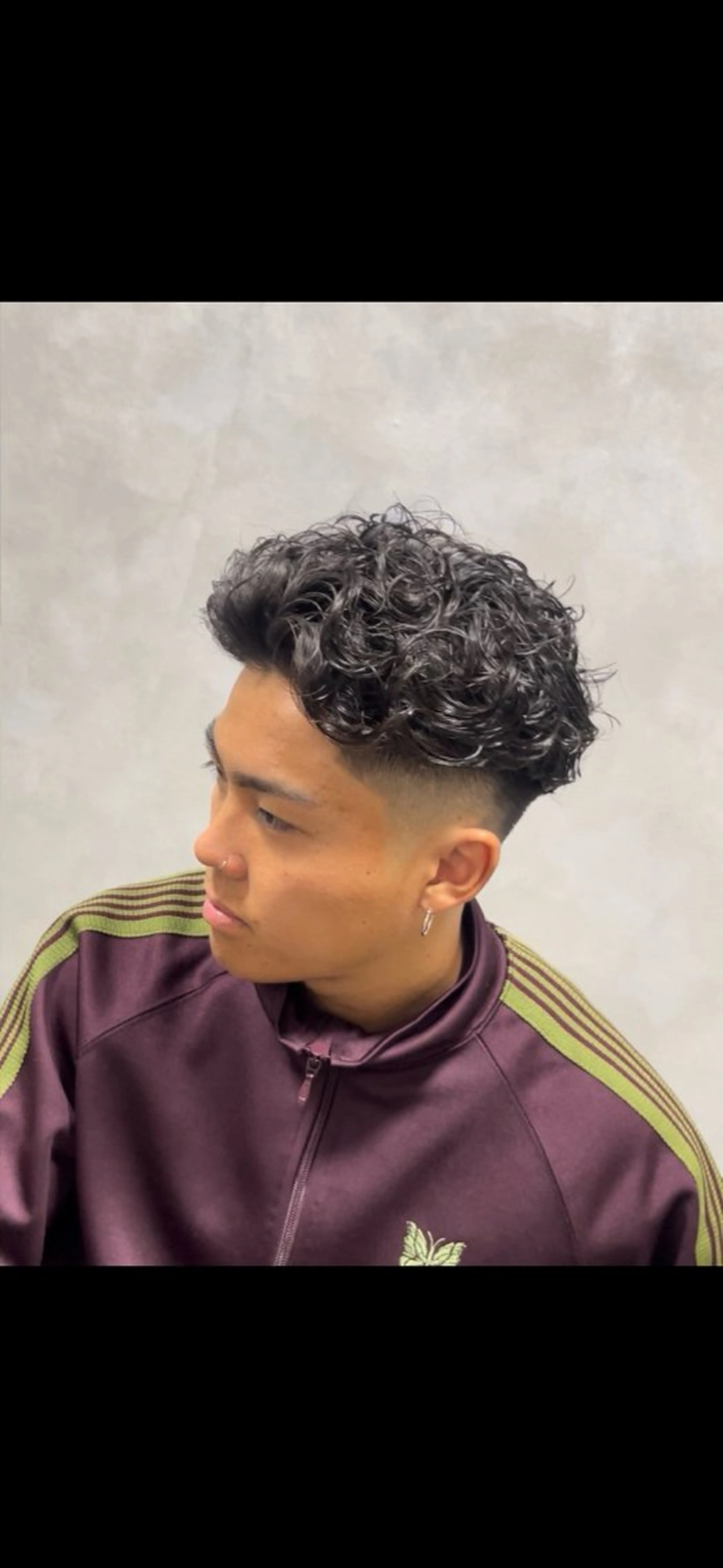 パーマ メンズ オールバック メンズパーマ カット パーマ 吉田 タカスケのヘアスタイル