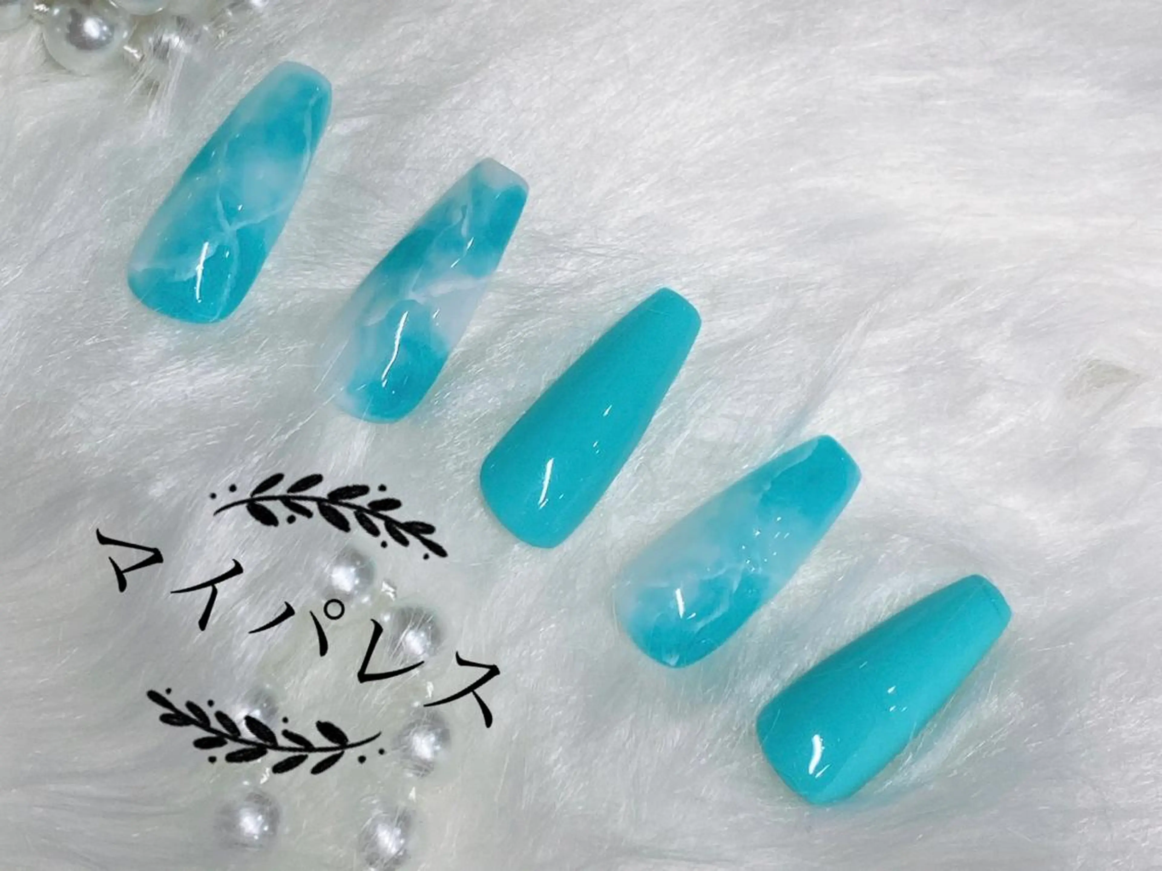 ネイル 大理石ネイル(マーブル) Yuis Nailスカルプ専門のネイルデザイン