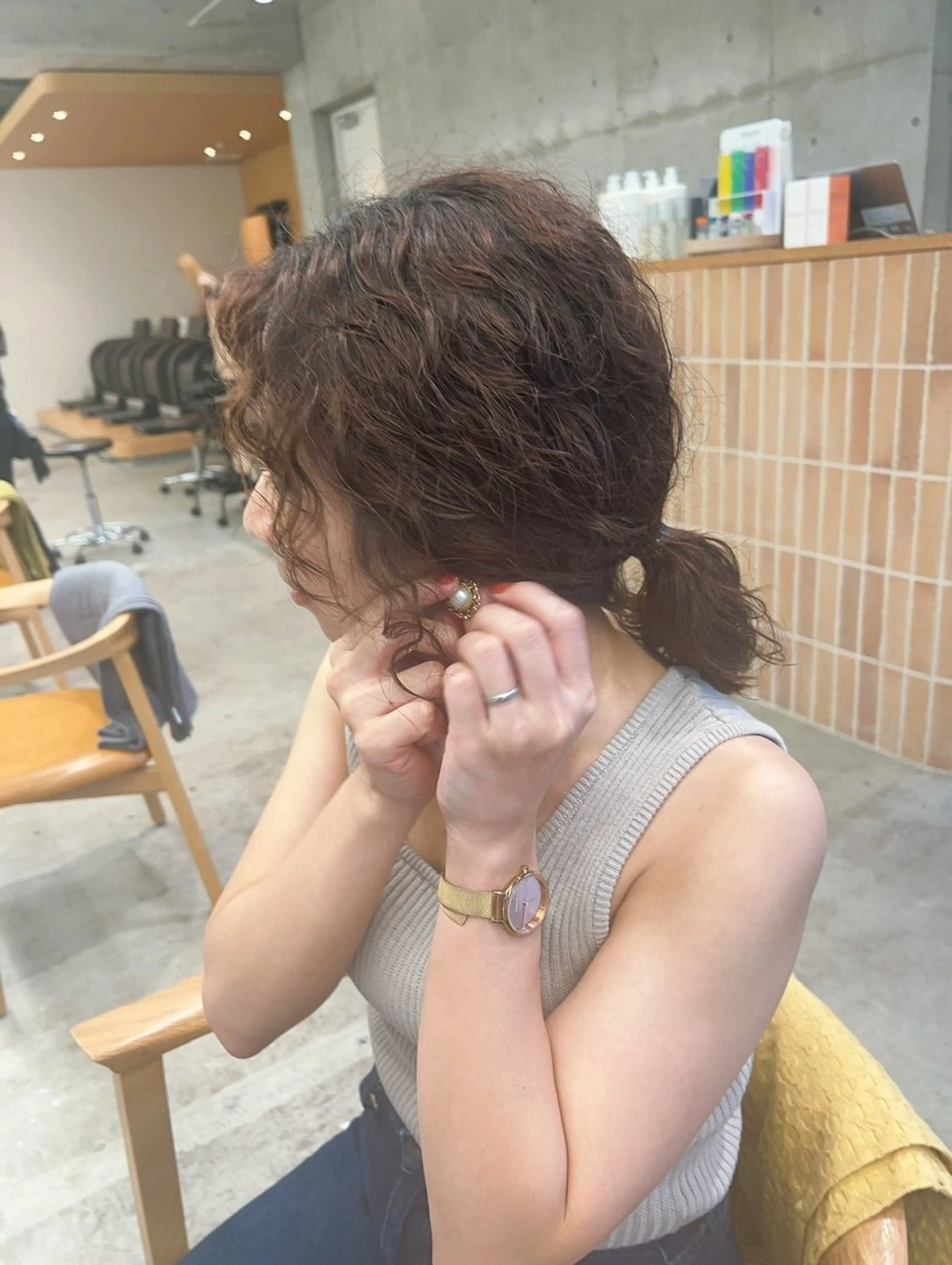 セミロング パーマ セミロングパーマ カット パーマ 誰よりも丁寧なカット 🍀小林輝のヘアスタイル