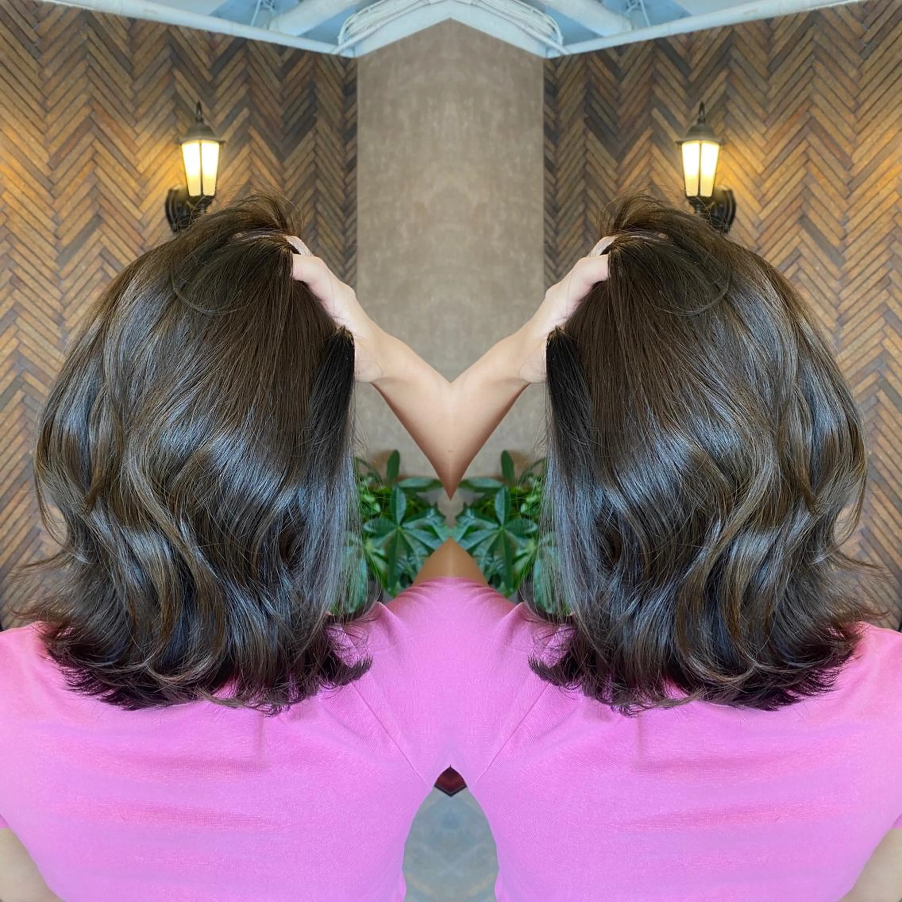 ミディアム カラー カット ヘアカラー トリートメント tocca 💜石田愛結💜のヘアスタイル