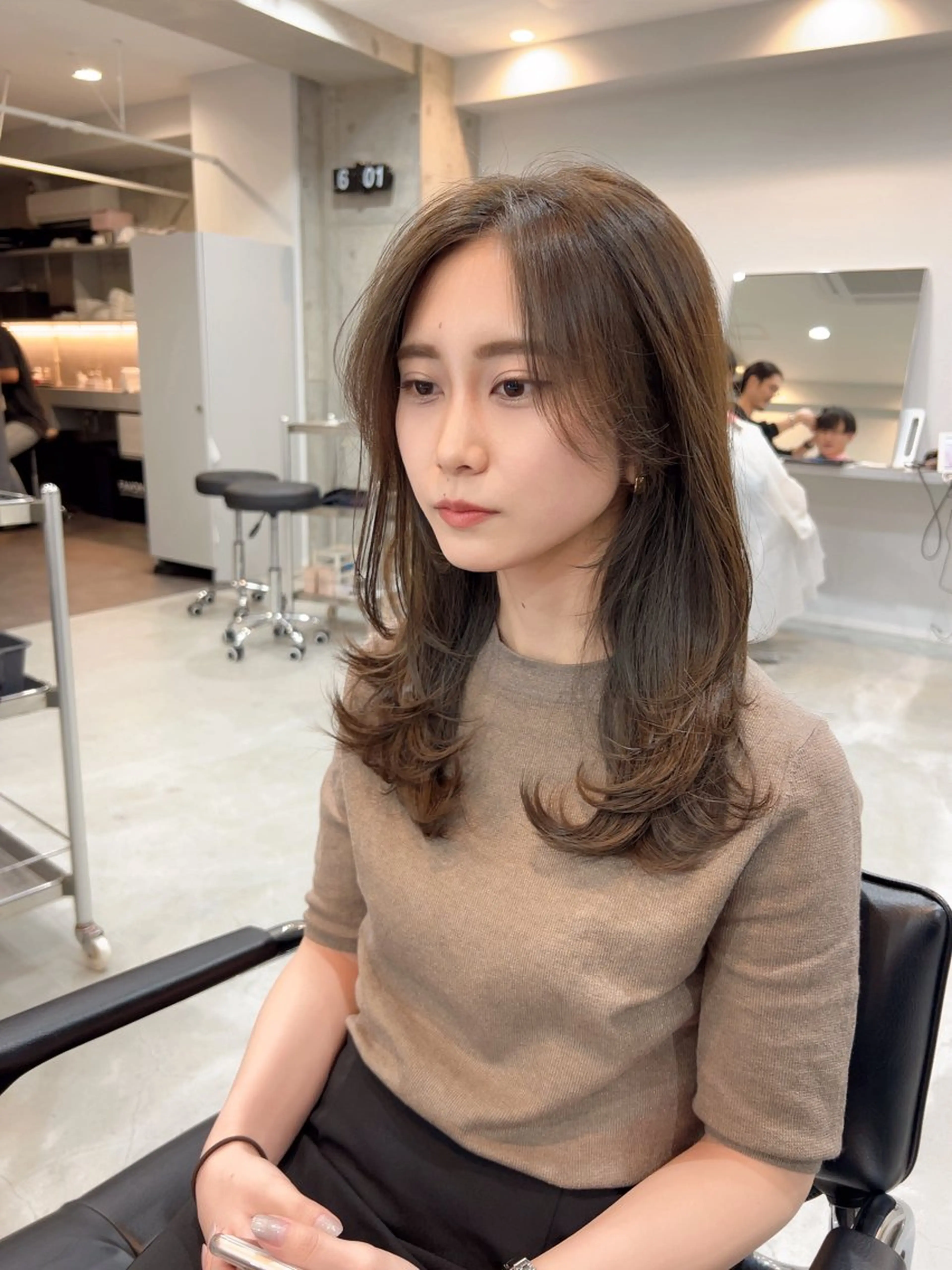 セミロング カット ヘアカラー トリートメント ✨上品可愛い 時短艶髪/後藤✨のヘアスタイル