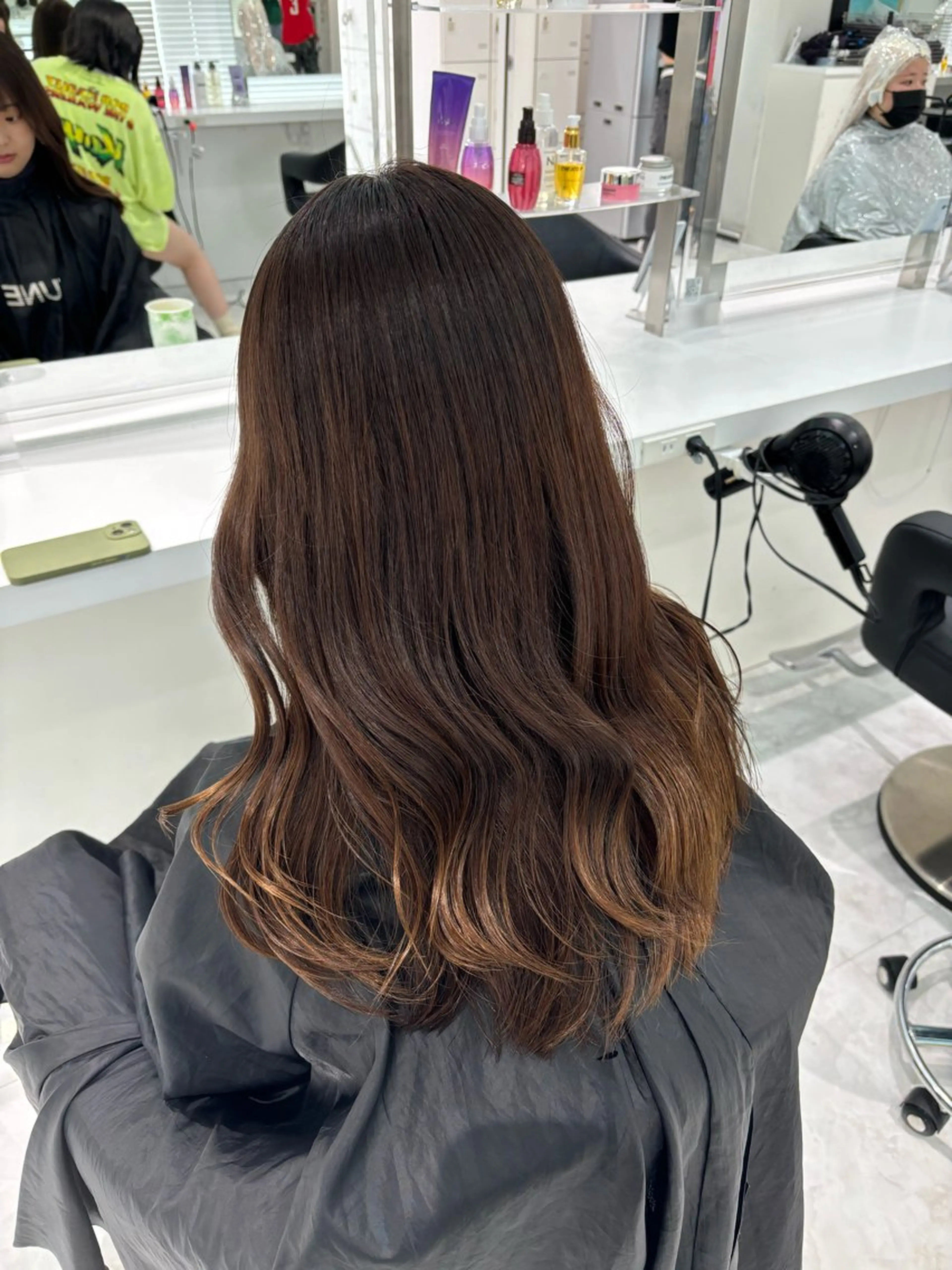 ロング ヘアカラー トリートメント ヘアセット 都内1優しい🤍透明 感カラー🤍サツキのヘアスタイル