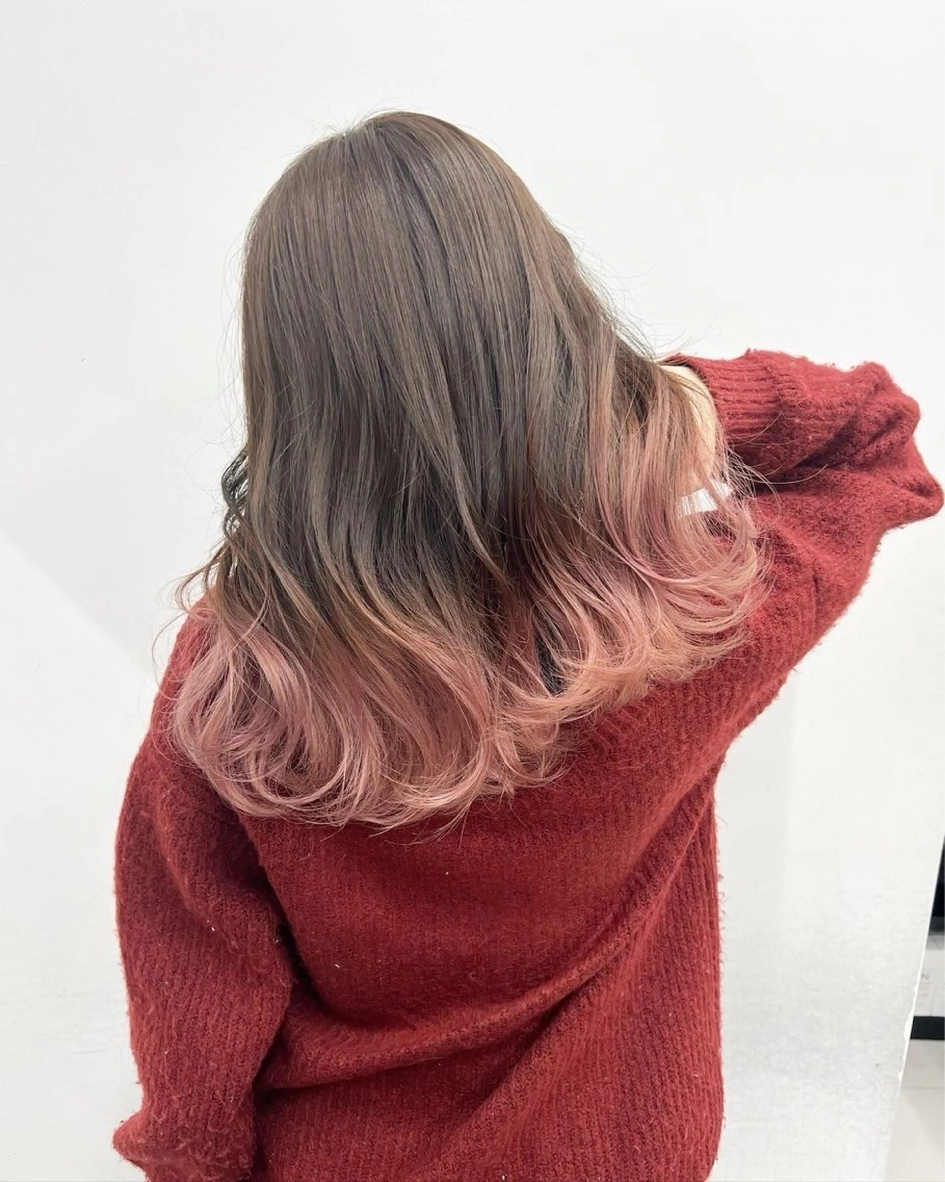 セミロング カラー パーマ amble luxe 髪質改善 💕のヘアスタイル