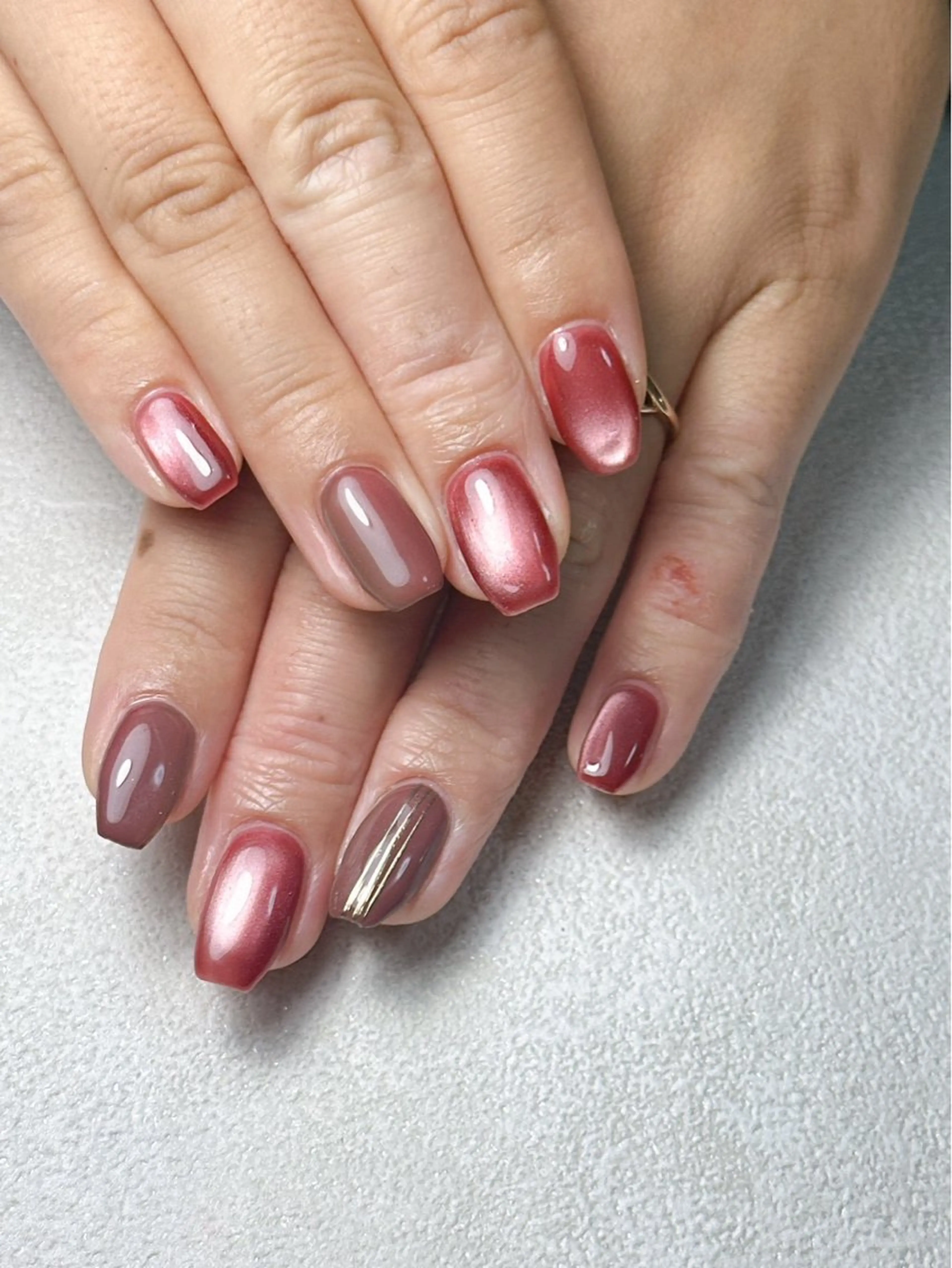 ネイル オーロラネイル フットネイル フレンチネイル ジェルネイル マグネットネイル ハンドネイル Mogu nail 二子玉川のネイルデザイン