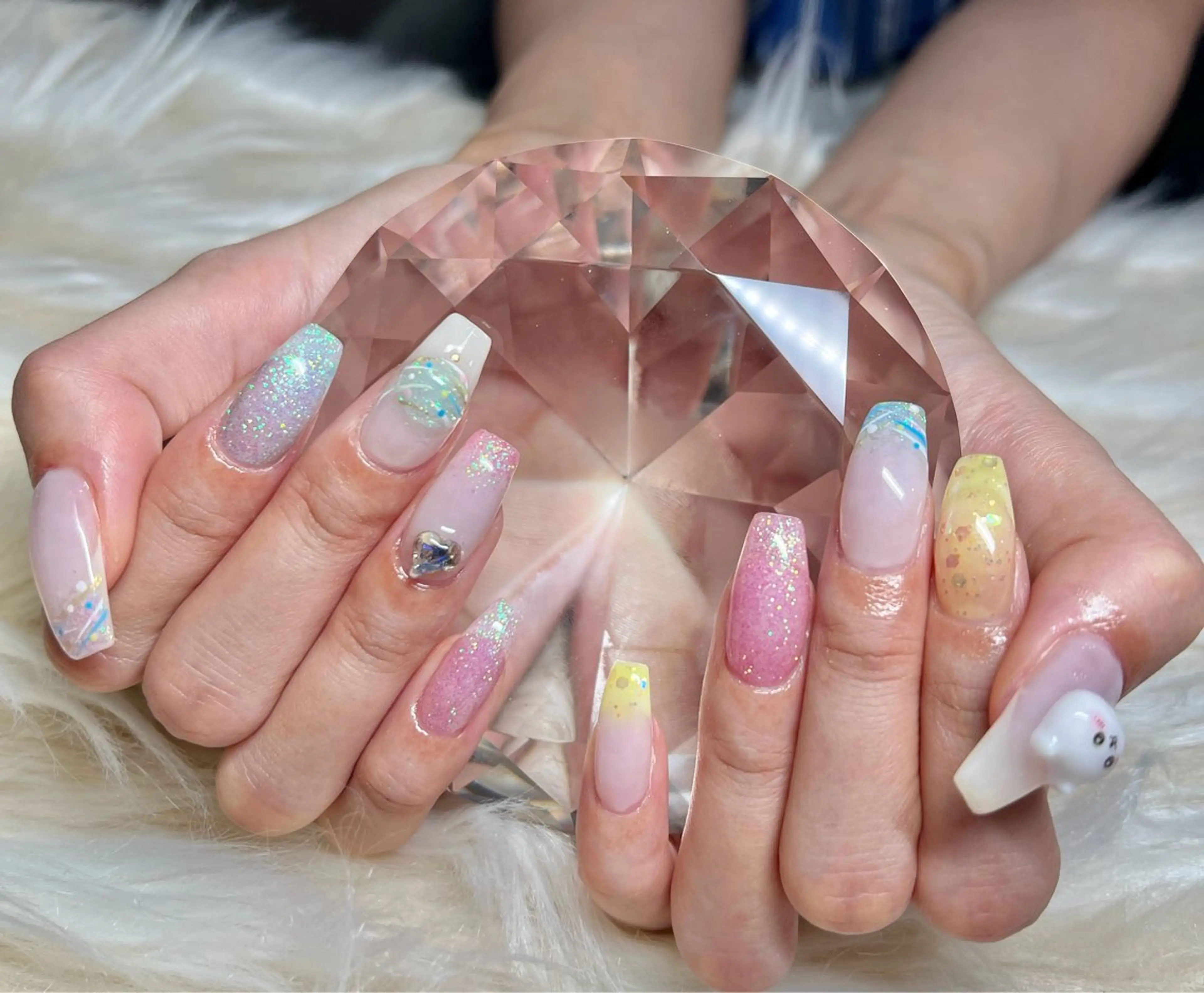 ネイル 長さ出し フットネイル フレンチネイル ジェルネイル グラデーション ハンドネイル Nail&eye Belire 新宿のネイルデザイン