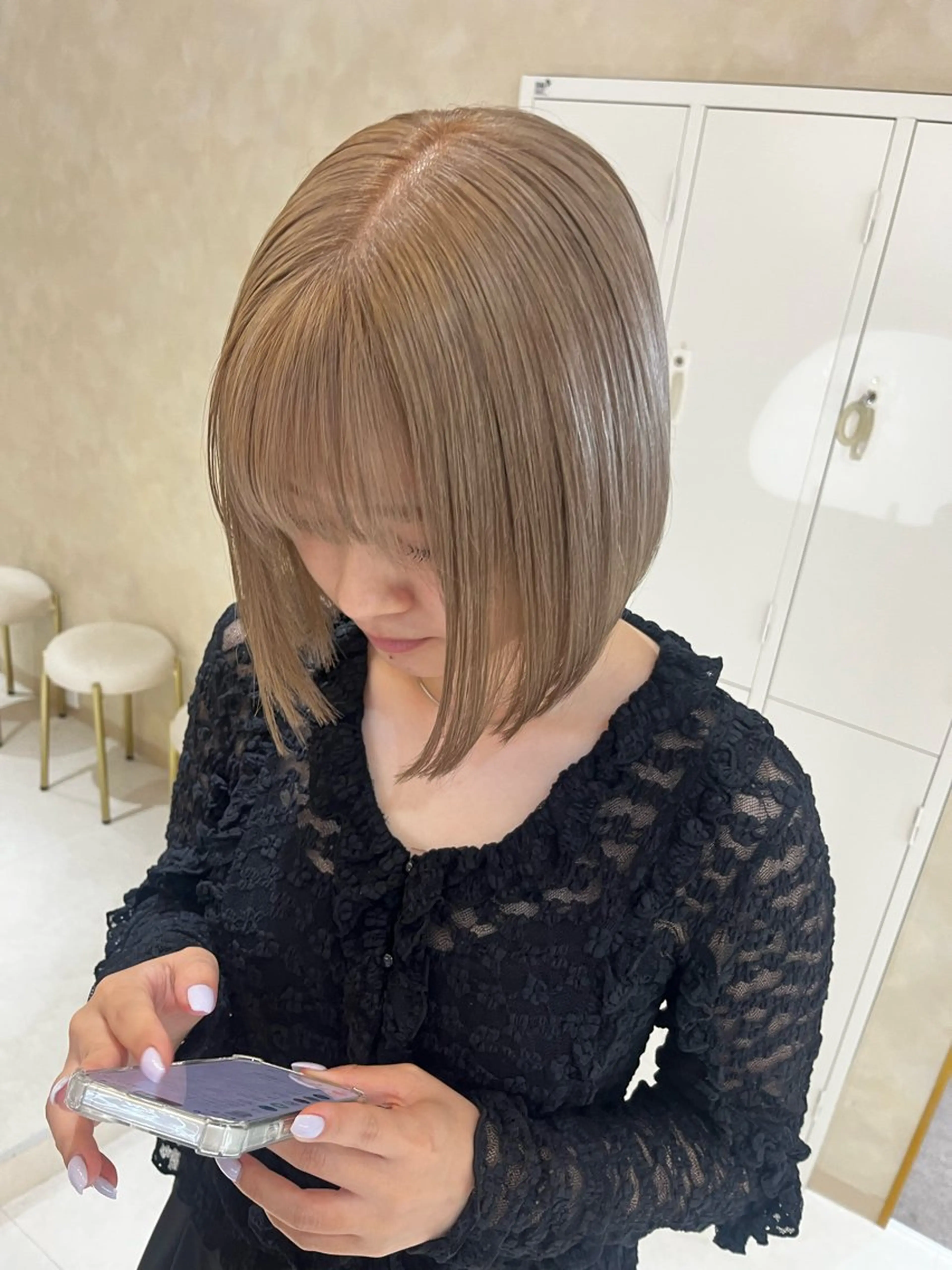 ショート 似合わせカット ヘアカラー トリートメント nao𓂃☁️🩵 髪質改善/艶髪のヘアスタイル