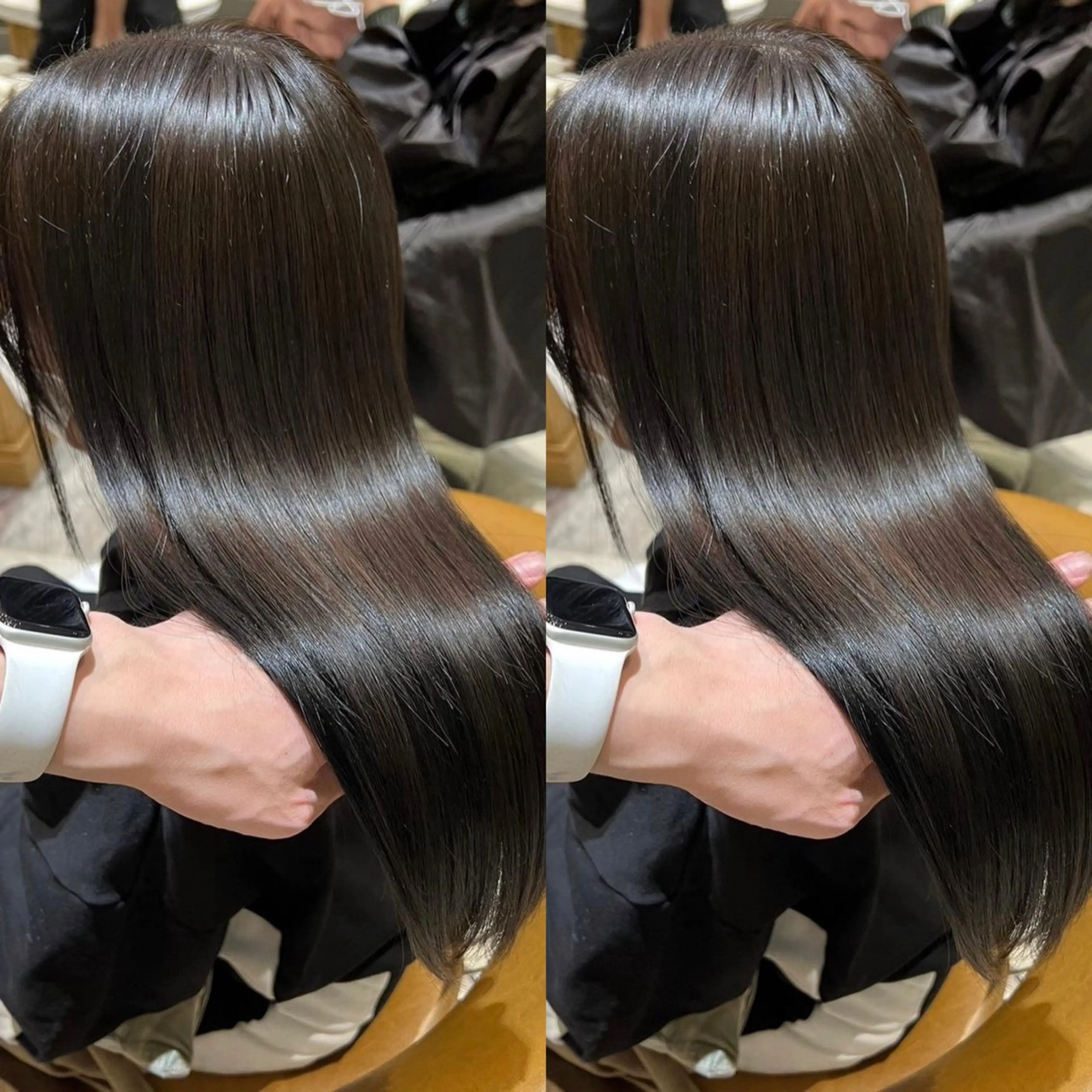 ロング 服部大地/ブリーチ 無しWカラー髪質改善のヘアスタイル