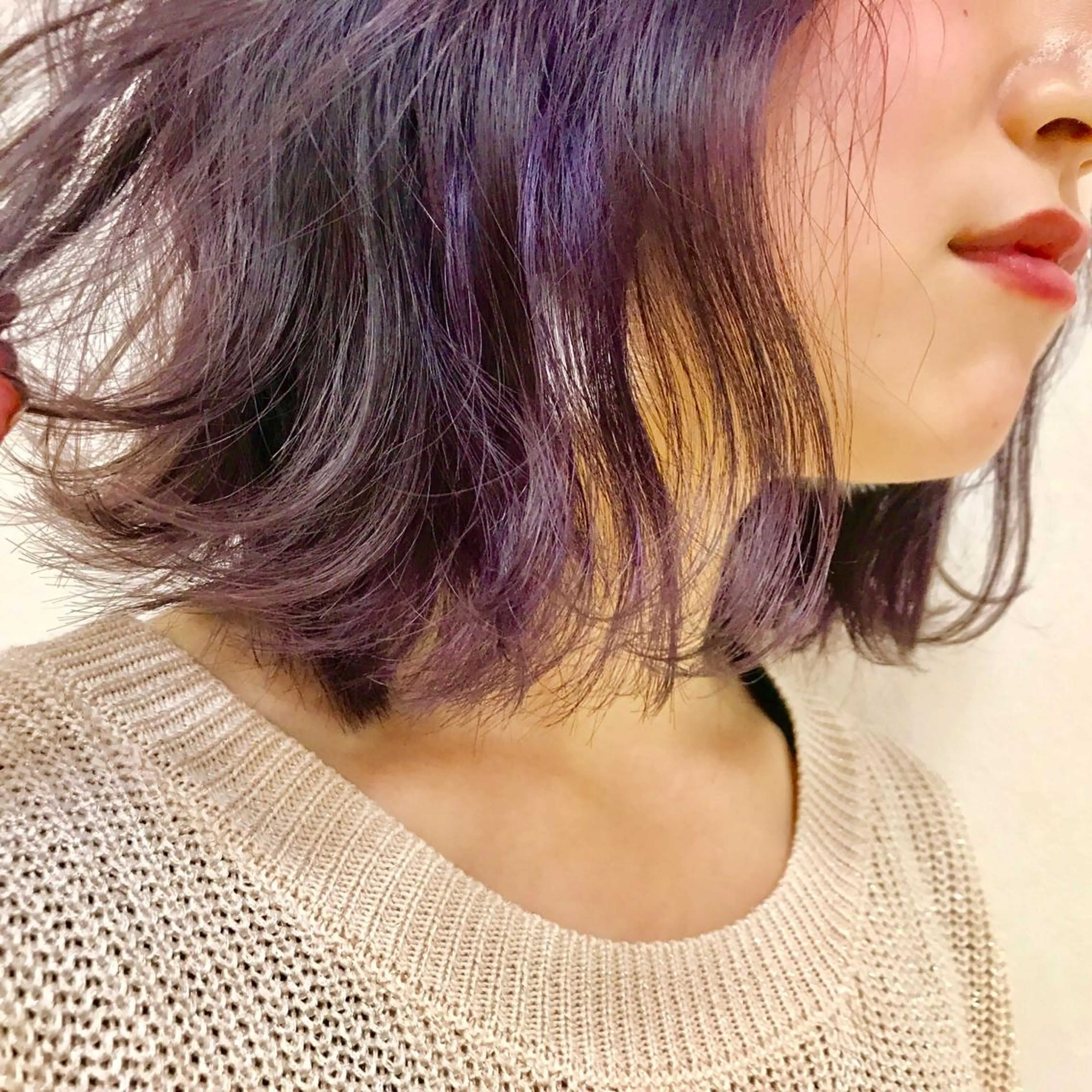 ミディアム カラー ハイトーンカラー ヘアカラー トリートメント デザインカラー🕊 石井萌のヘアスタイル