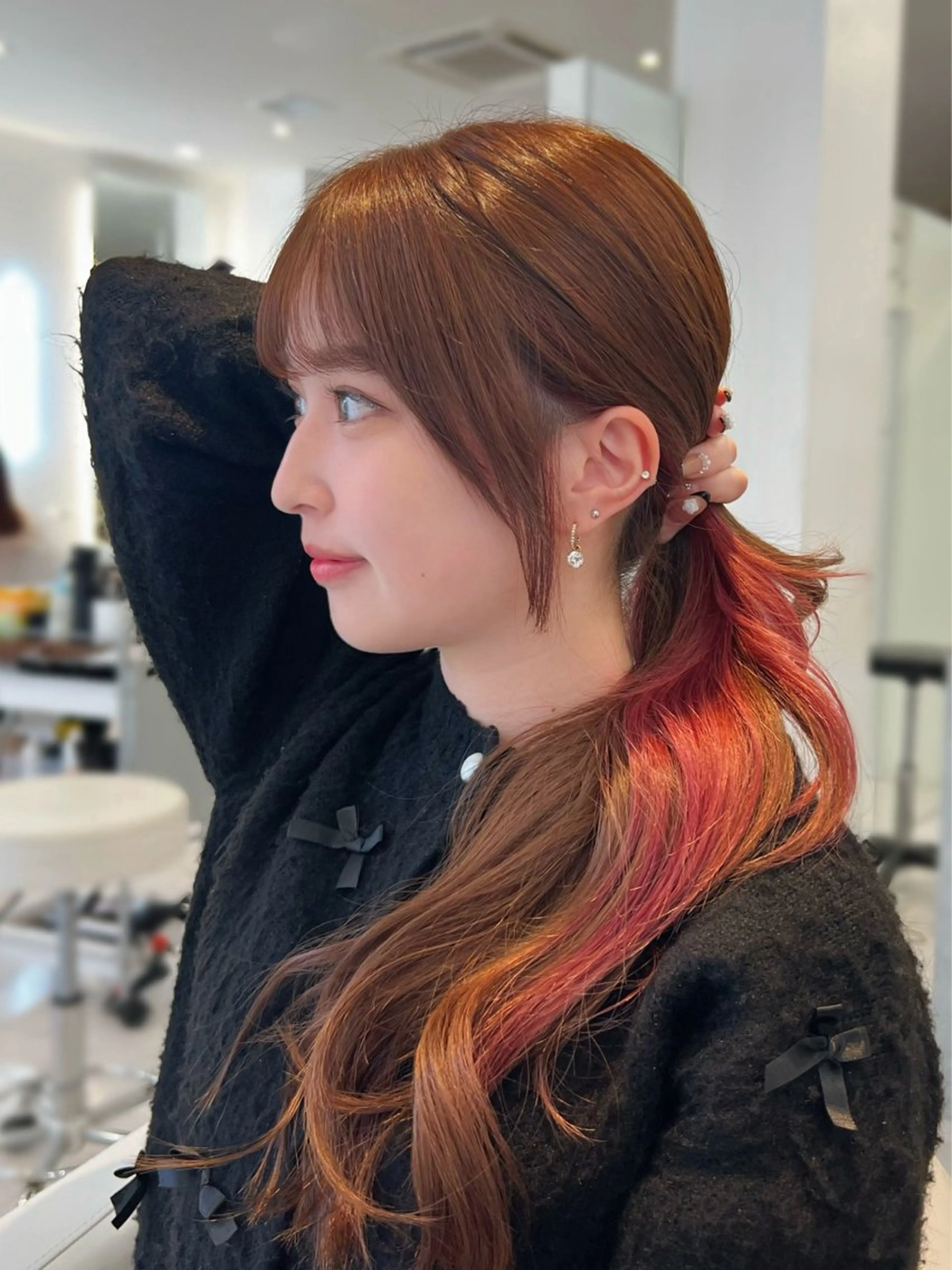 ロング カット ヘアカラー トリートメント 最高の似合わせ🪽 メンズ募集中！のヘアスタイル