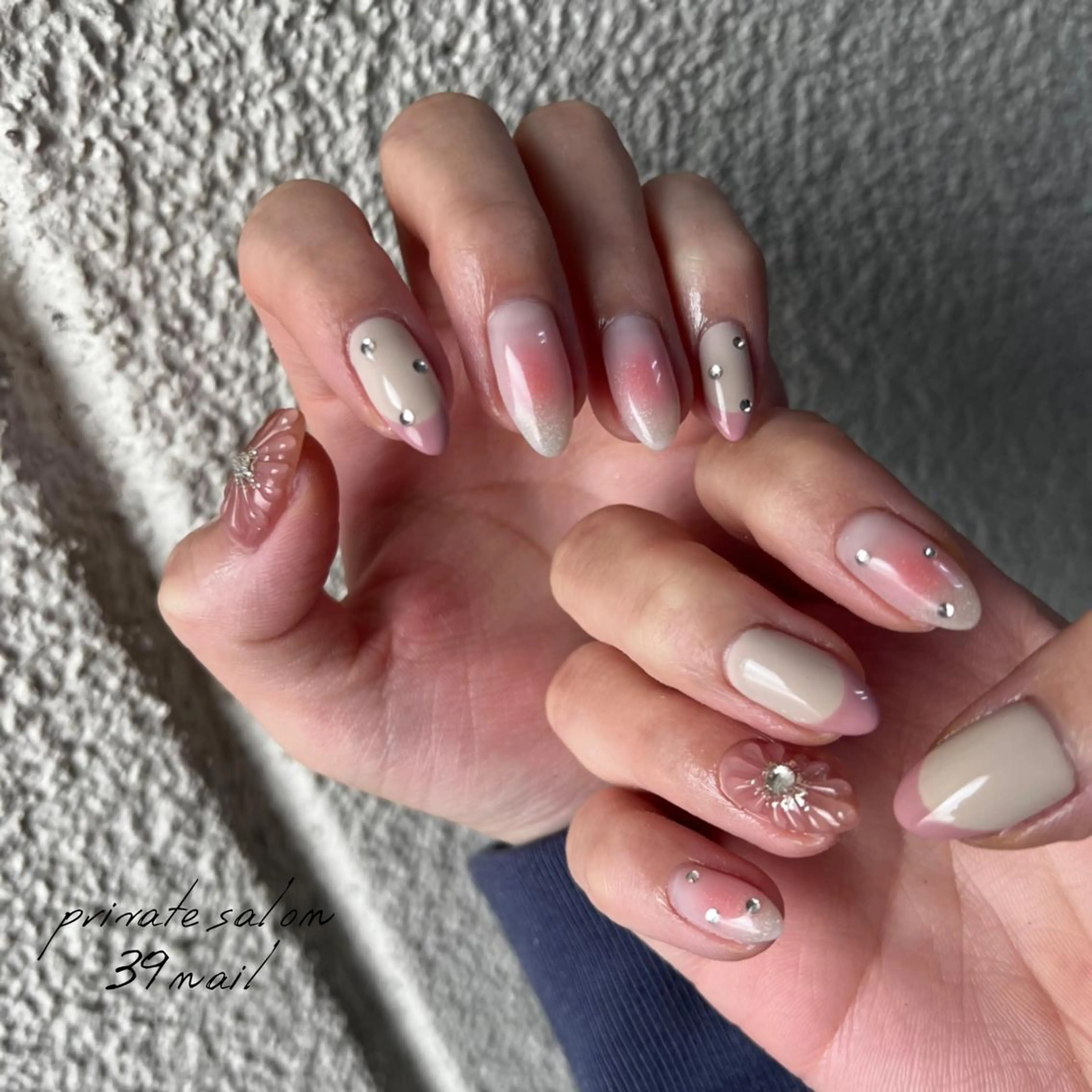 ミディアム ネイル フットネイル 京橋 【39nail】のネイルデザイン