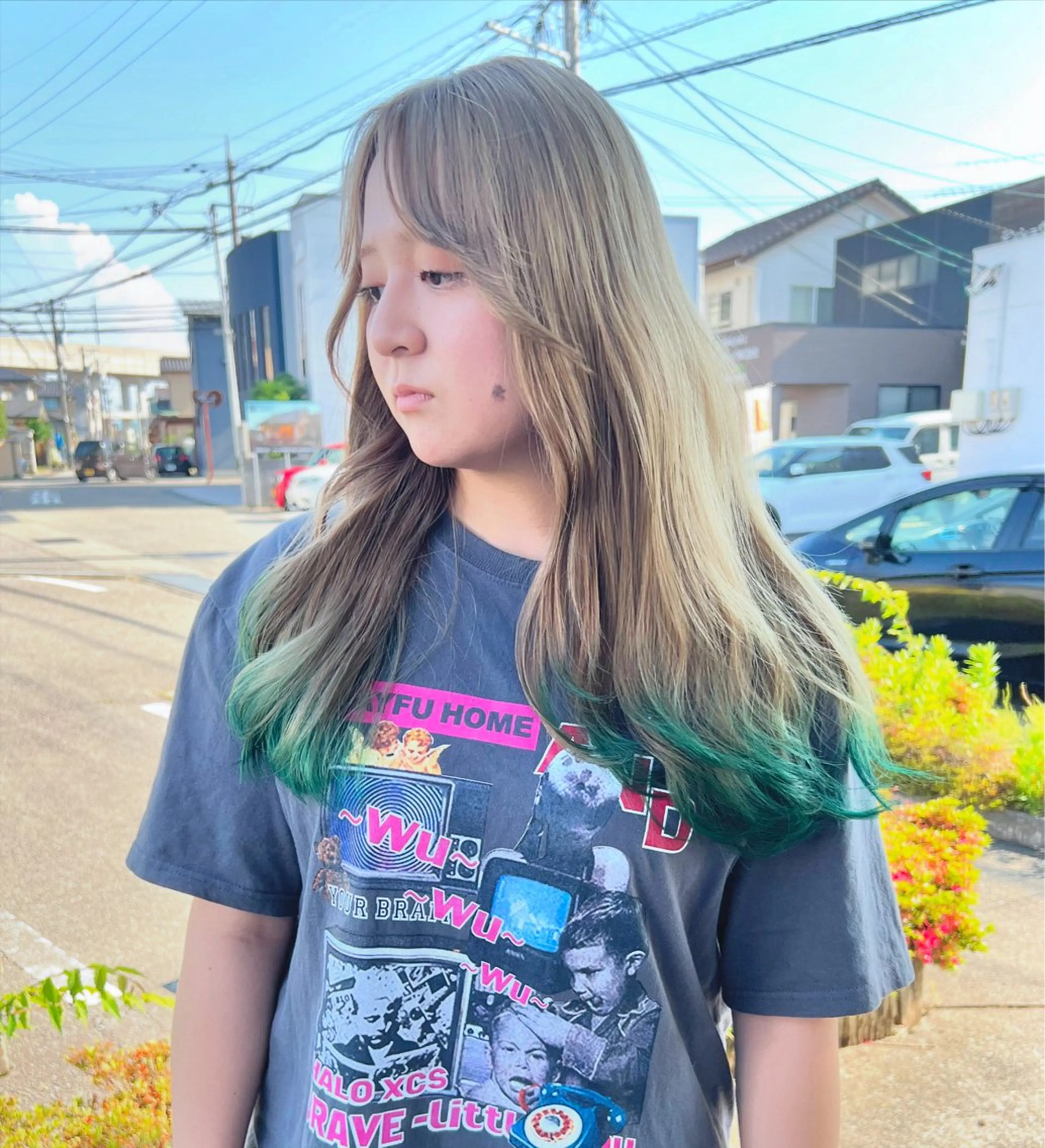 ロング カラー ヘアカラー 池本 勇大のヘアスタイル