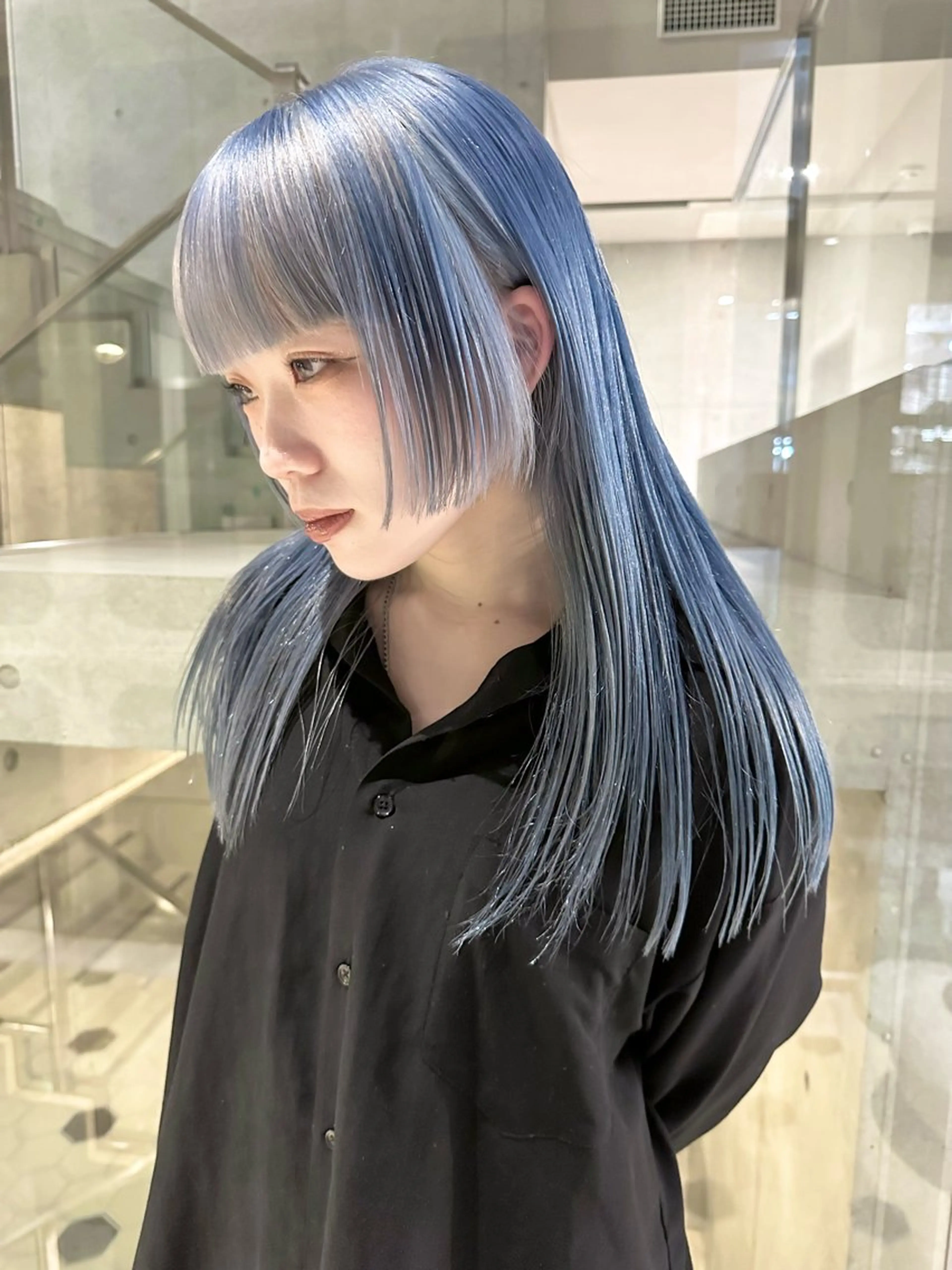 ミディアム カラー ヘアカラー トリートメント kai .のヘアスタイル